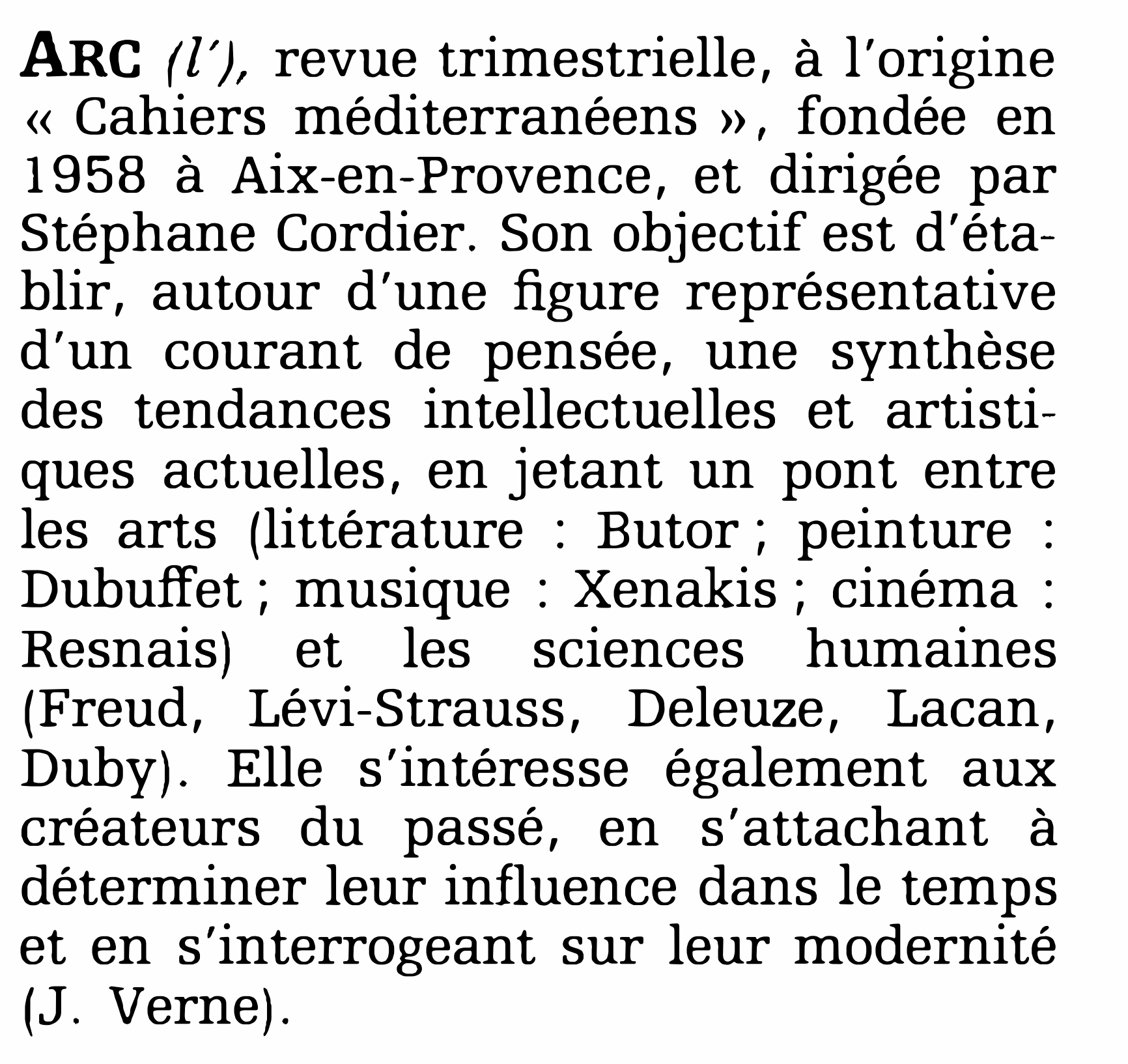 Prévisualisation du document ARC (l')