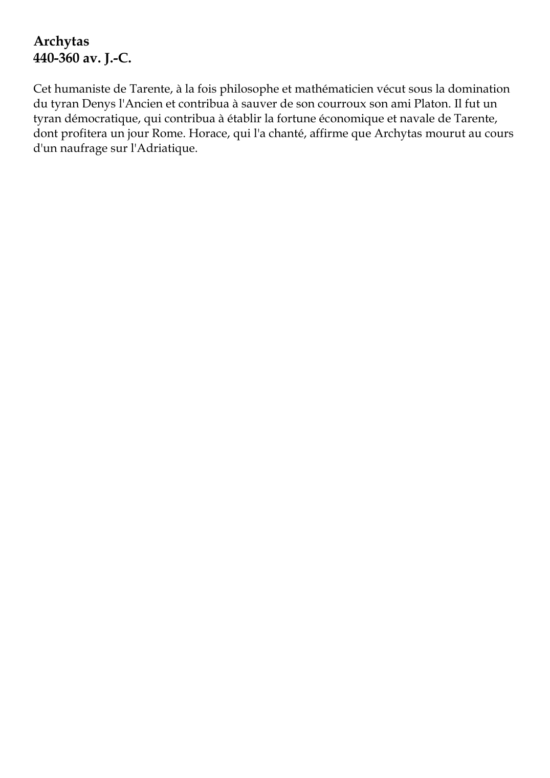 Prévisualisation du document Archytas440-360 av.