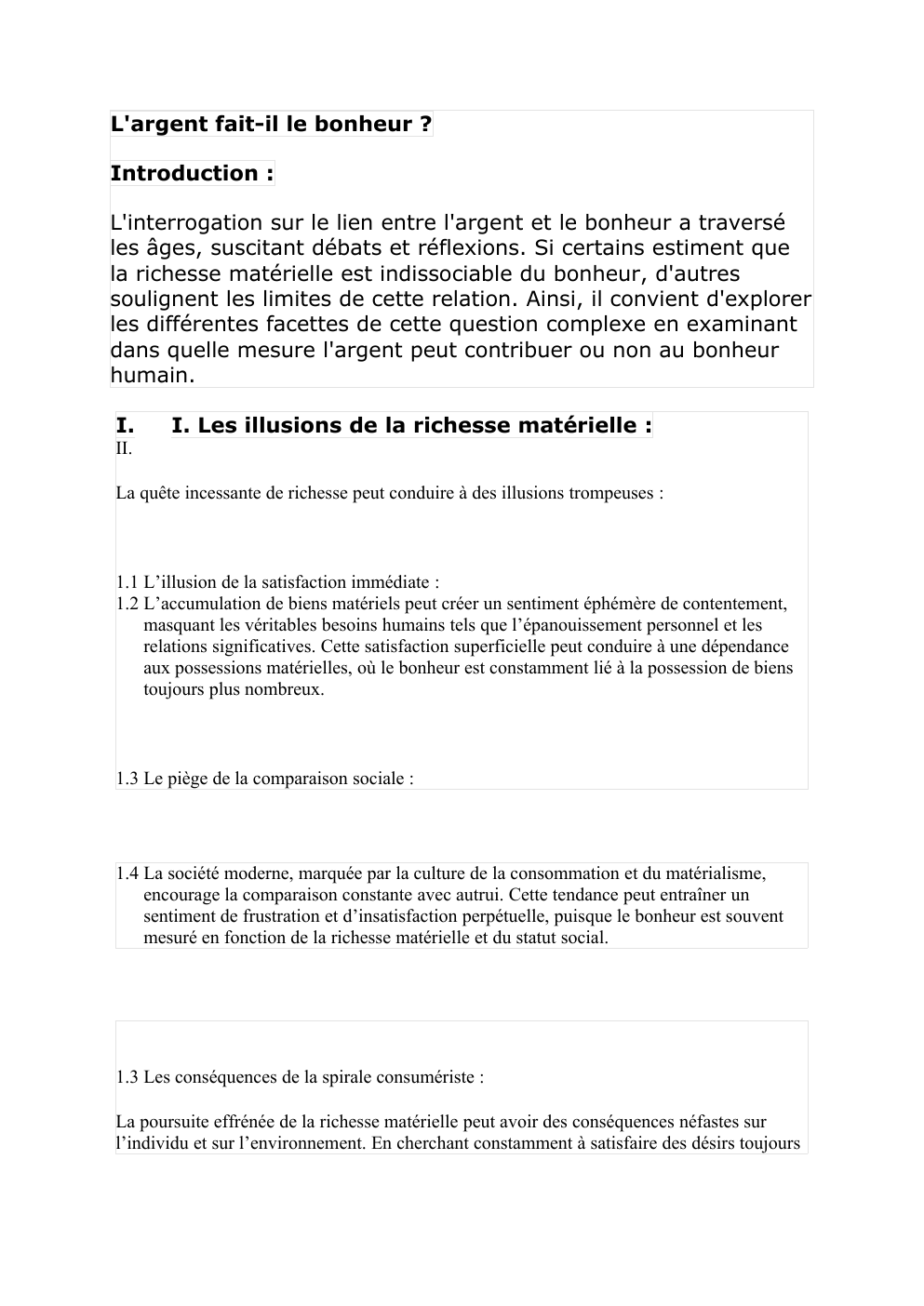 Prévisualisation du document Argent et bonheur