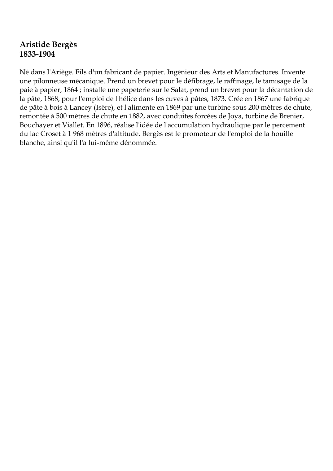 Prévisualisation du document Aristide Bergès1833-1904Né dans l'Ariège.