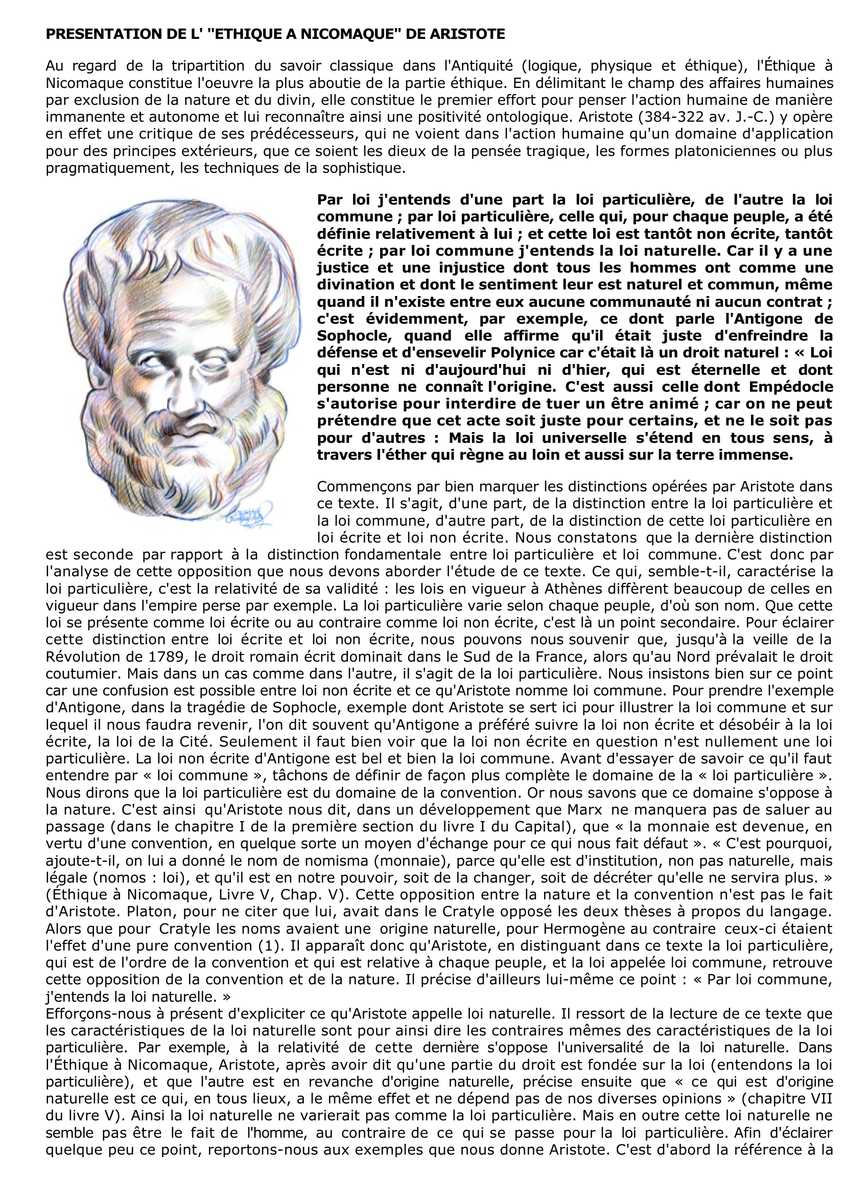 Prévisualisation du document Aristote