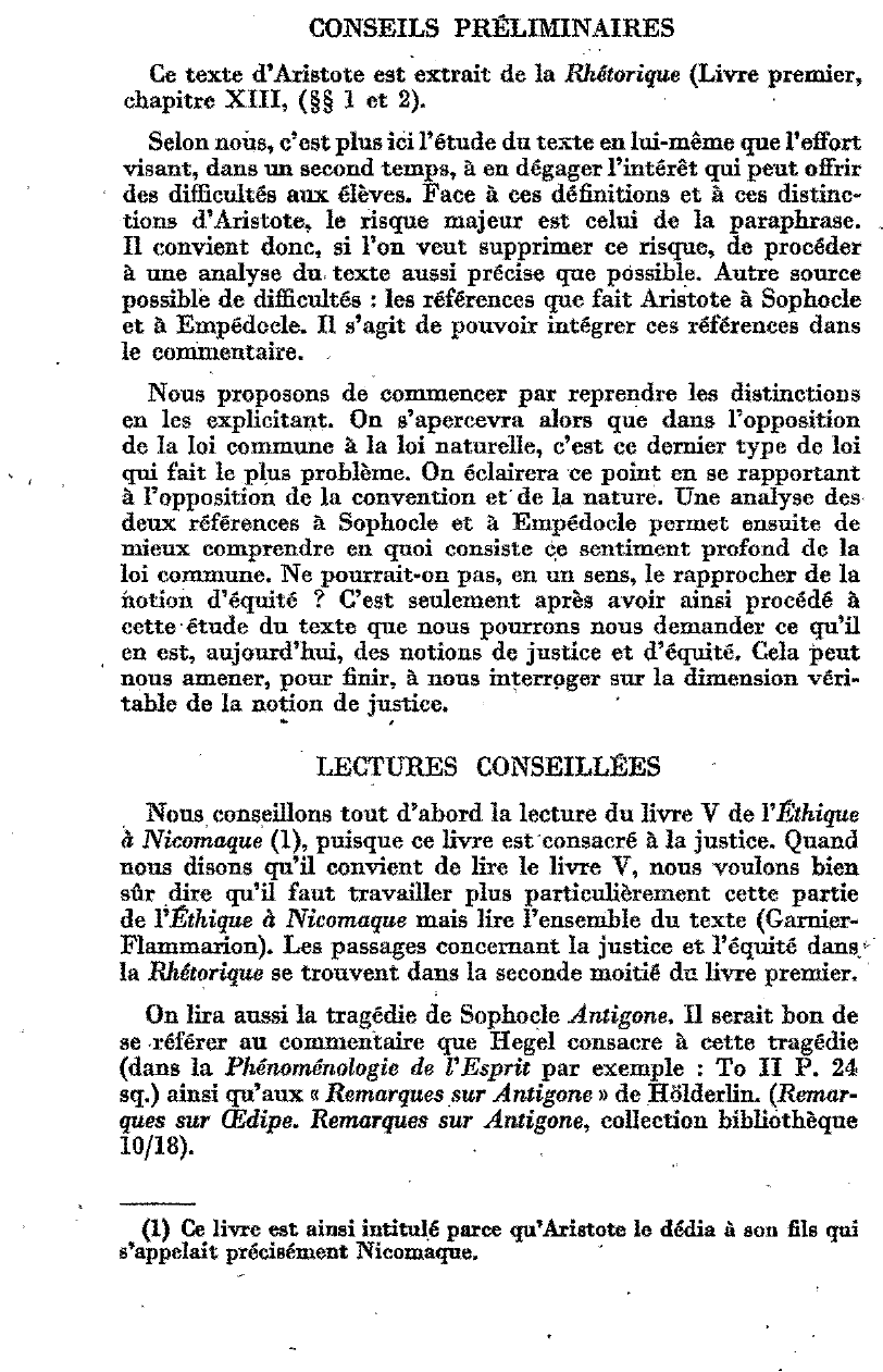 Prévisualisation du document Aristote et la loi universelle