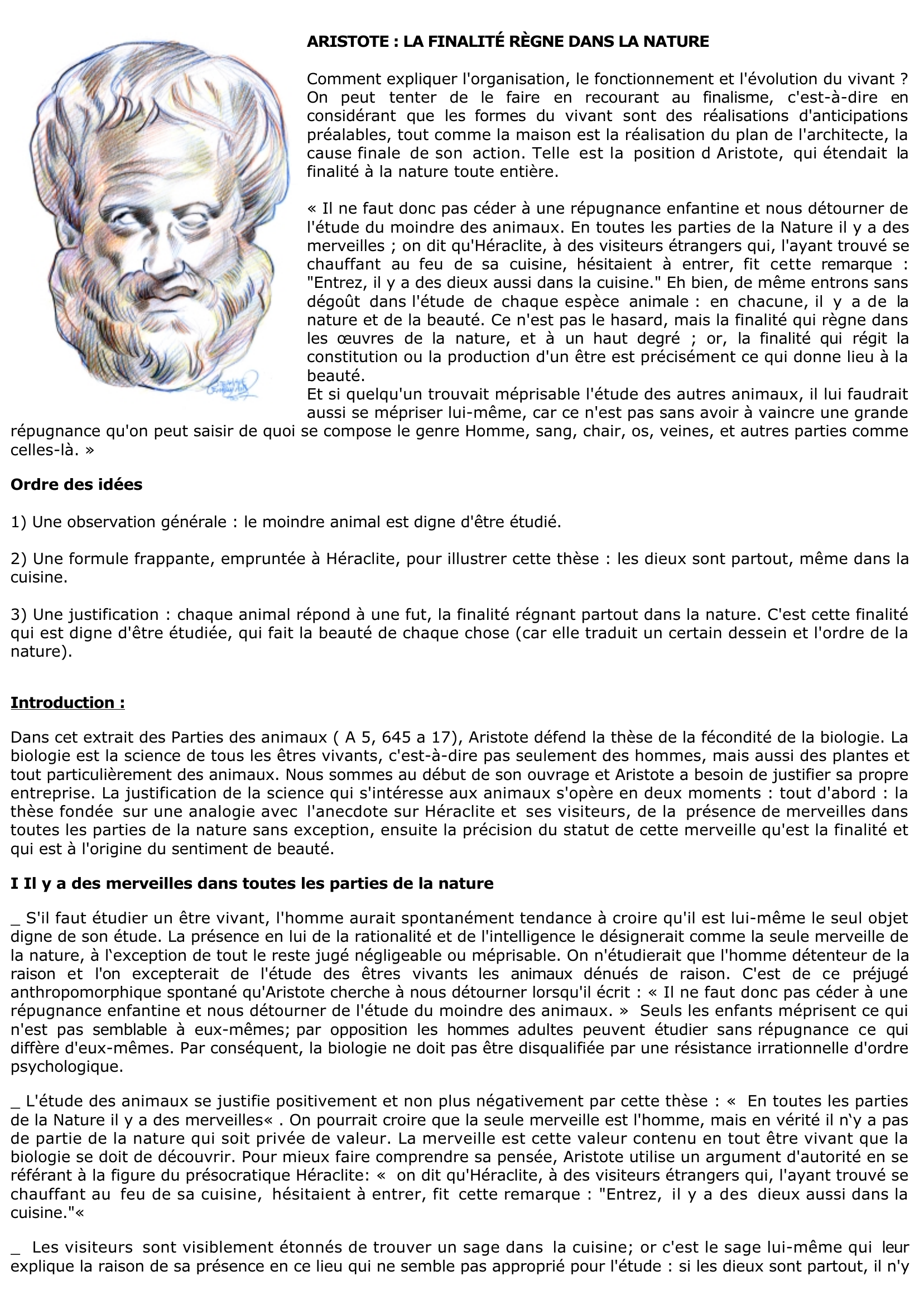 Prévisualisation du document Aristote et l'étude des animaux