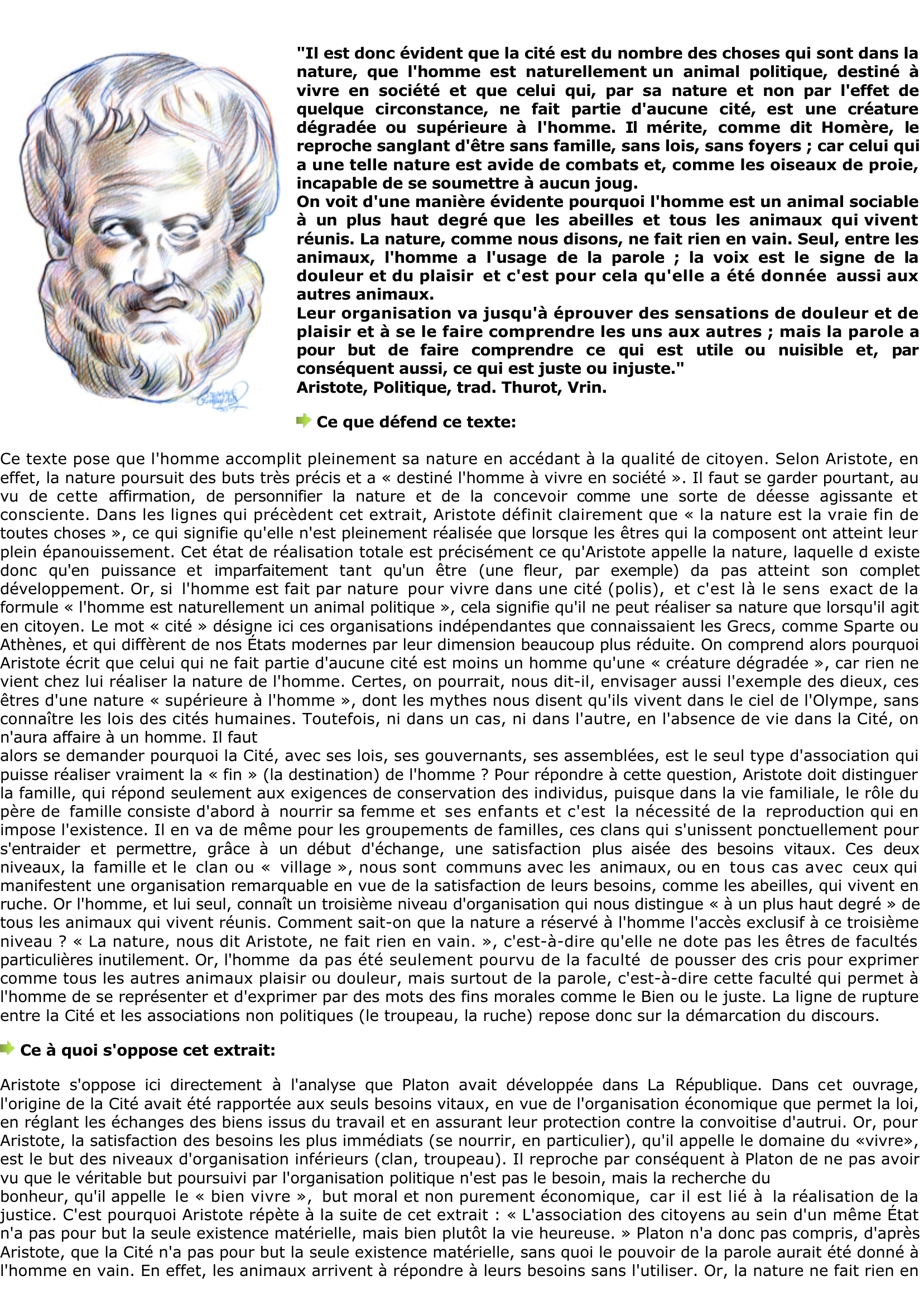 Prévisualisation du document Aristote: L'homme est-il par nature 

un animal politique ?
