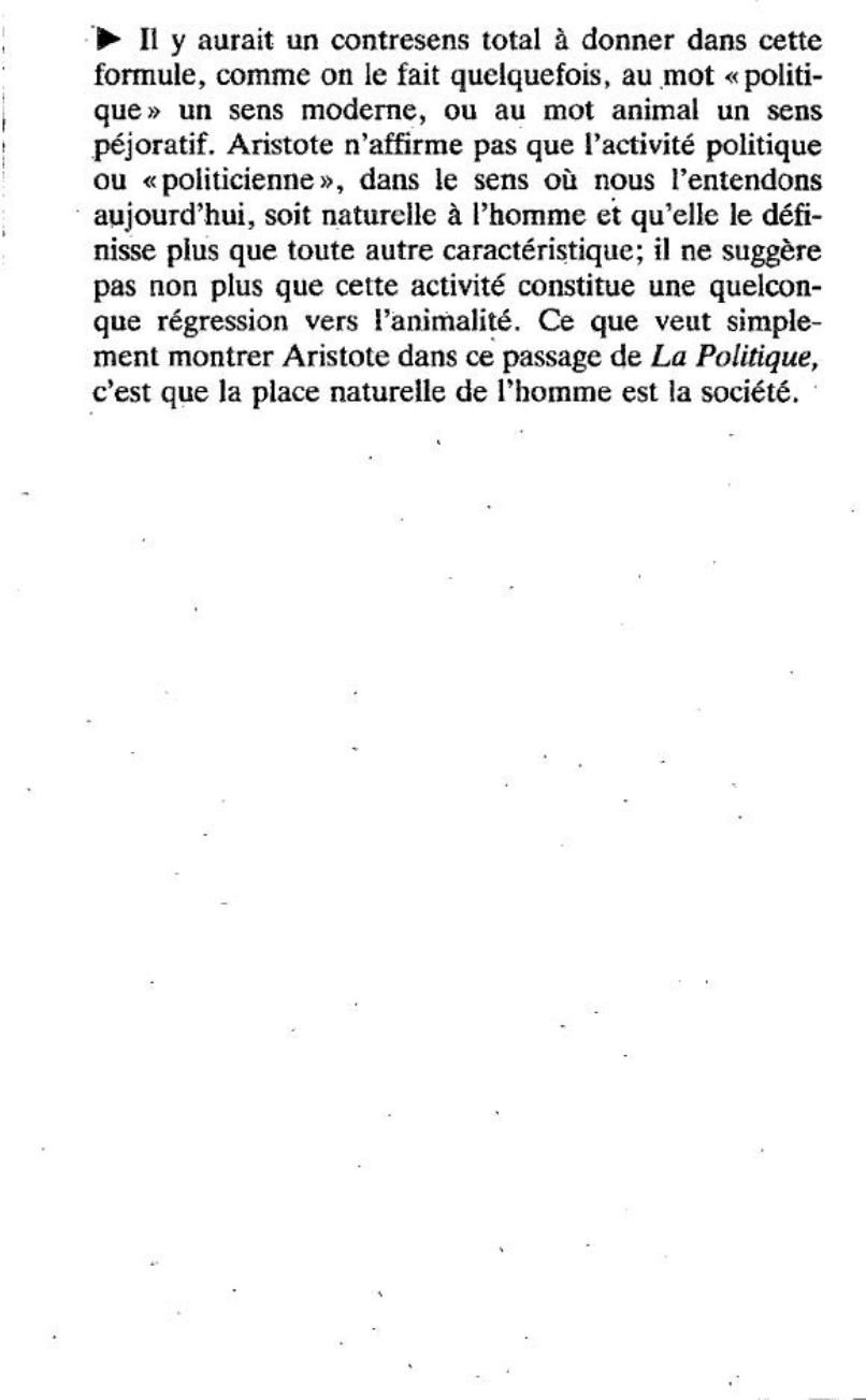 Prévisualisation du document ARISTOTE: «L'homme est un animal politique.». Commentez cette citation.