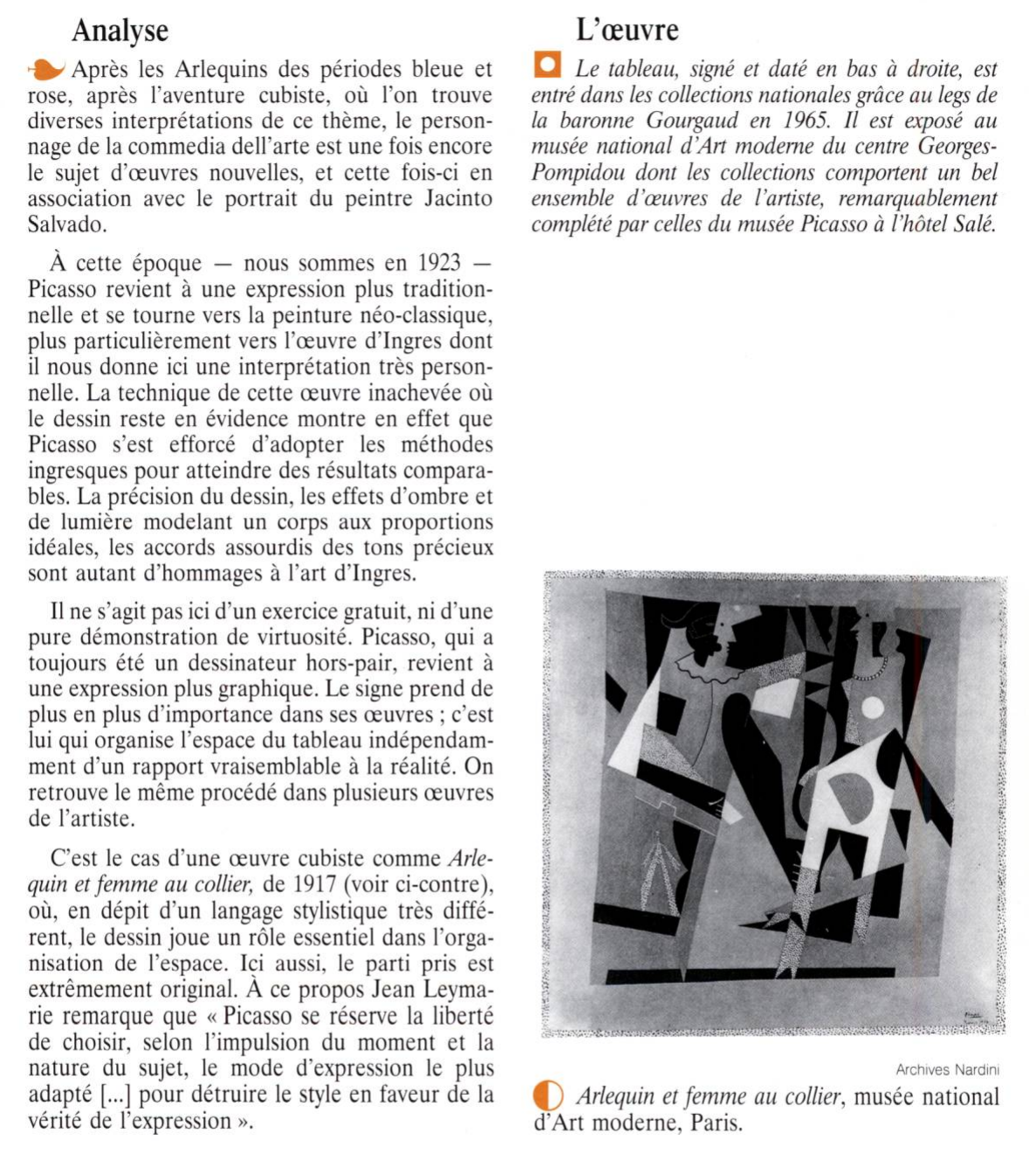 Prévisualisation du document Arlequin assis de Picasso