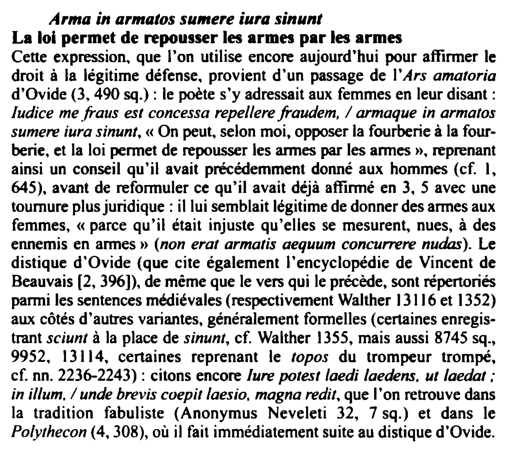 Prévisualisation du document Arma in armatos sumere iura sinunt
