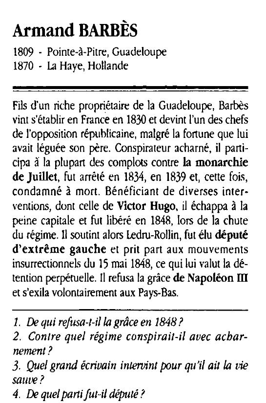 Prévisualisation du document Armand BARBÈS