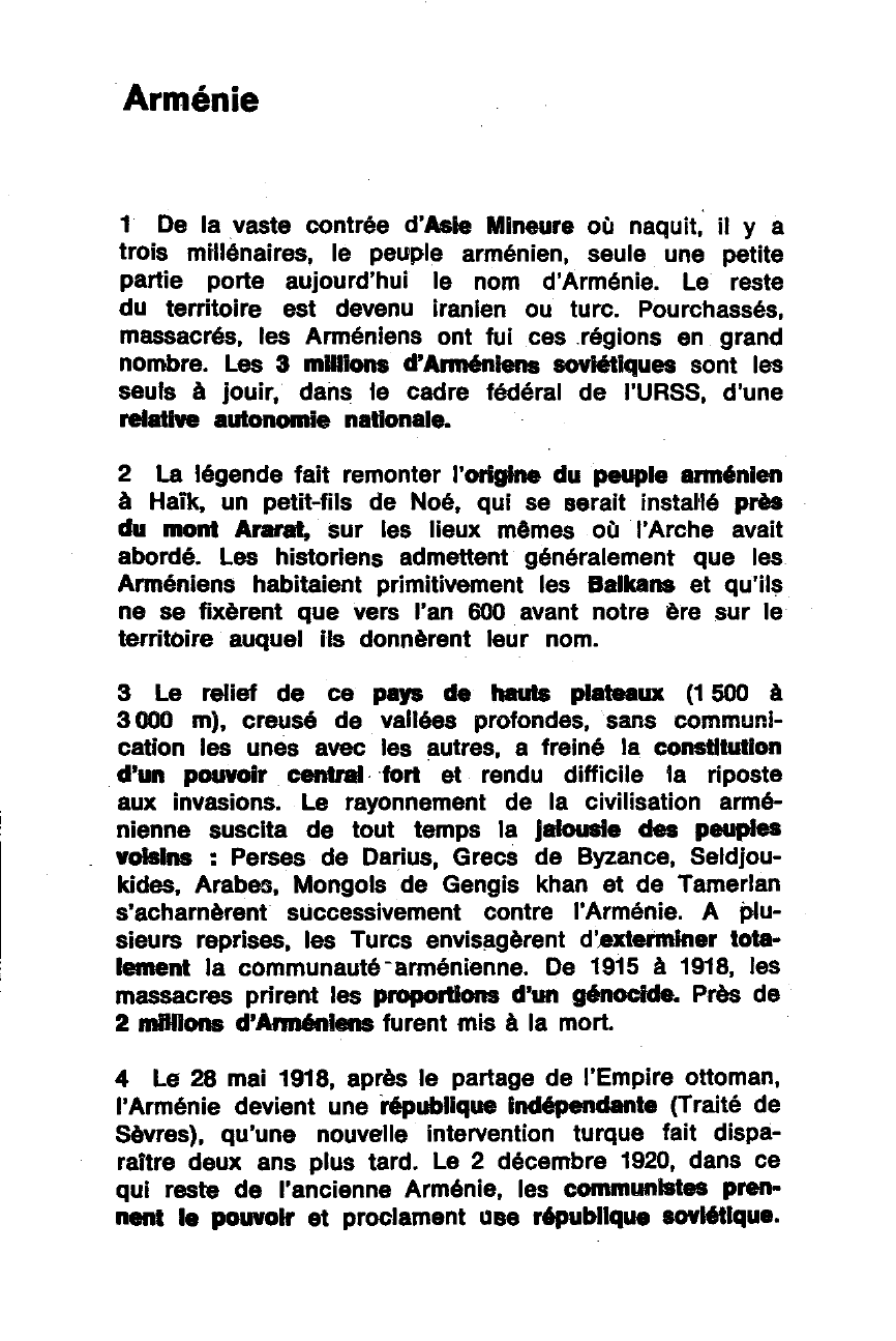 Prévisualisation du document Arménie & URSS