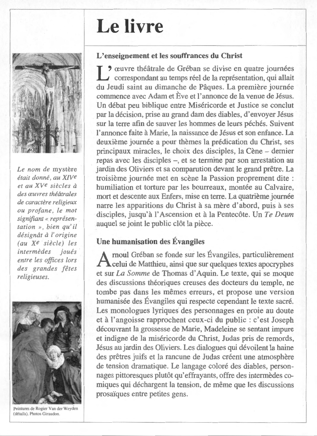 Prévisualisation du document Arnoul GRÉBAN : Le Mystère de la Passion