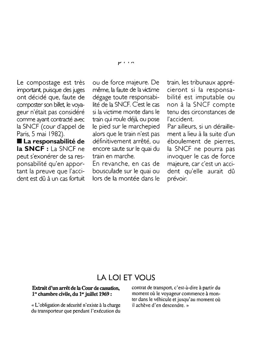Prévisualisation du document Arrêt de la Cour de cassation, 1re chambre civile, du 1er juillet 1969 : commentaire