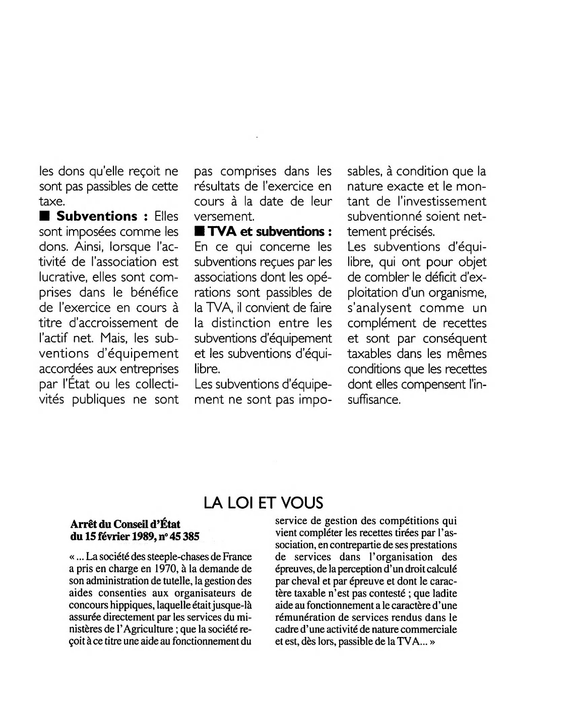 Prévisualisation du document Arrêt du Conseil d'État du 15 février 1989, n°45 385: commentaire