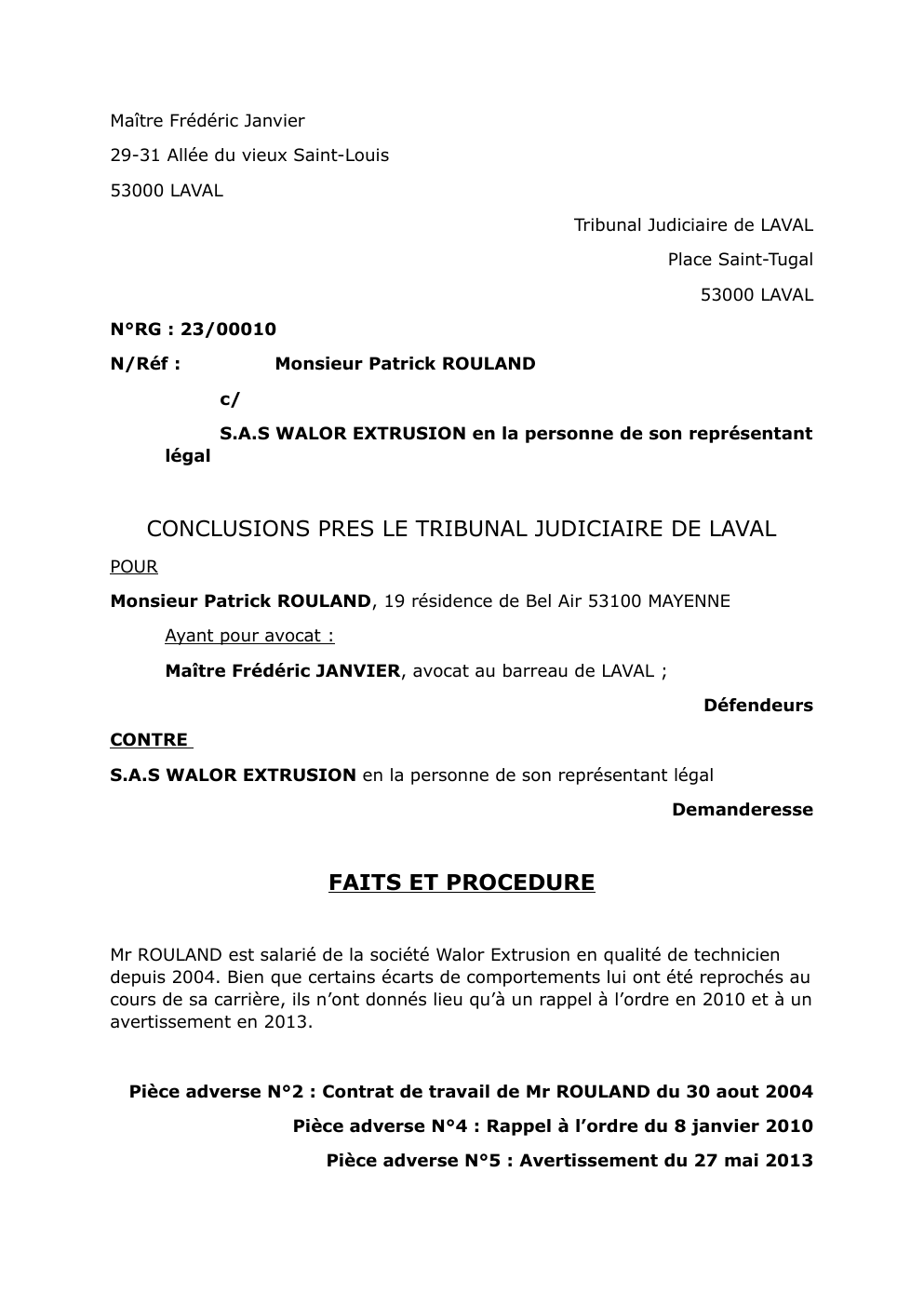Prévisualisation du document Arret - Tribunal Judiciaire de LAVAL