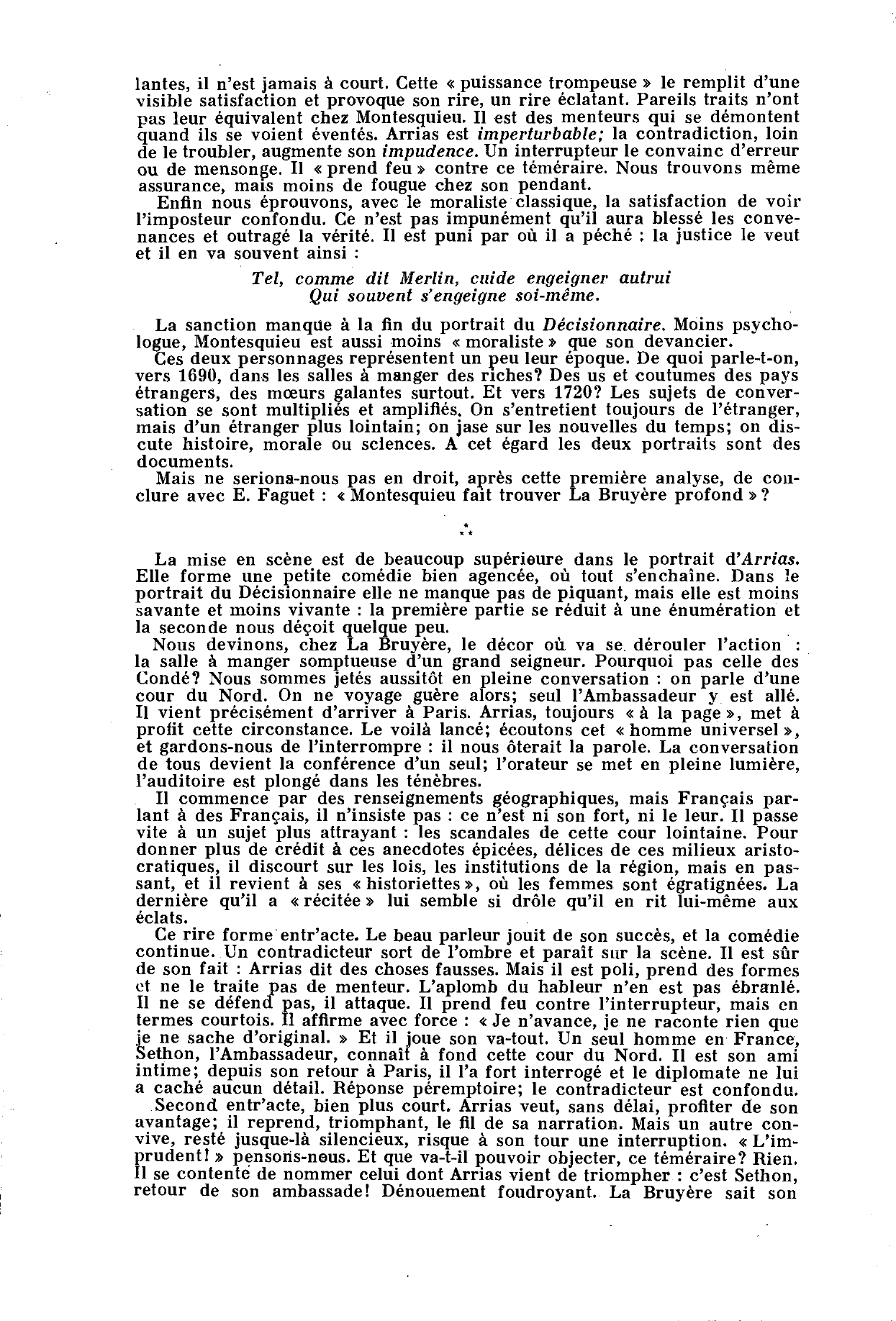 Prévisualisation du document « Arrias », de La Bruyère et le « Décisionnaire », de Montesquieu.