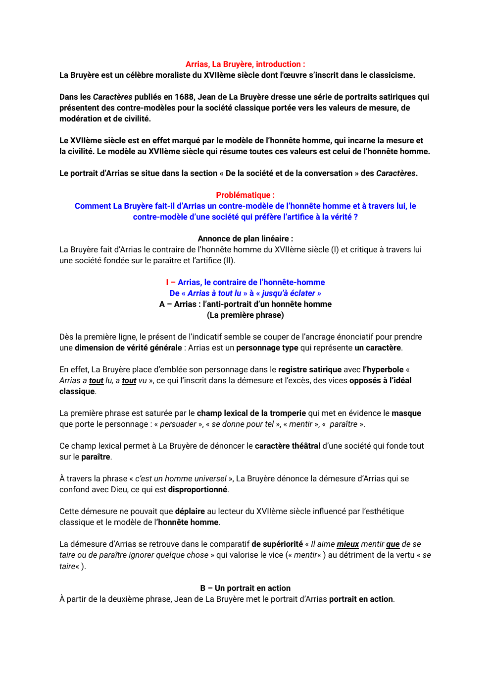 Prévisualisation du document Arrias, La Bruyère