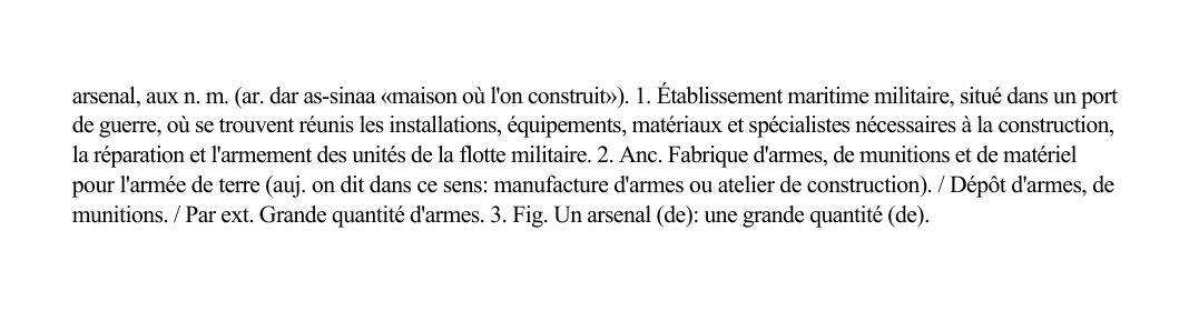 Prévisualisation du document arsenal, aux n.