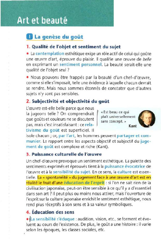 Prévisualisation du document Art et beauté
0

La genè se du g oût

1. Qualité de l'objet et sentiment du sujet
• la...