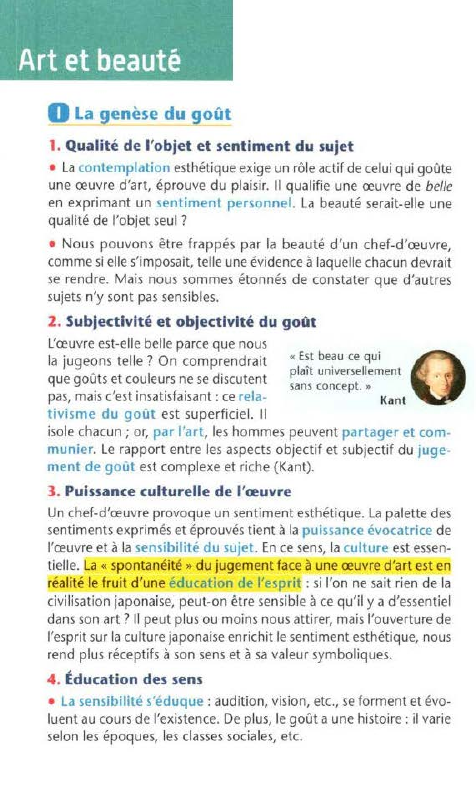 Prévisualisation du document Art et beauté
0

La genèse du goût

1. Qualité de l'objet et sentiment du sujet
• La contemplation esthétique...