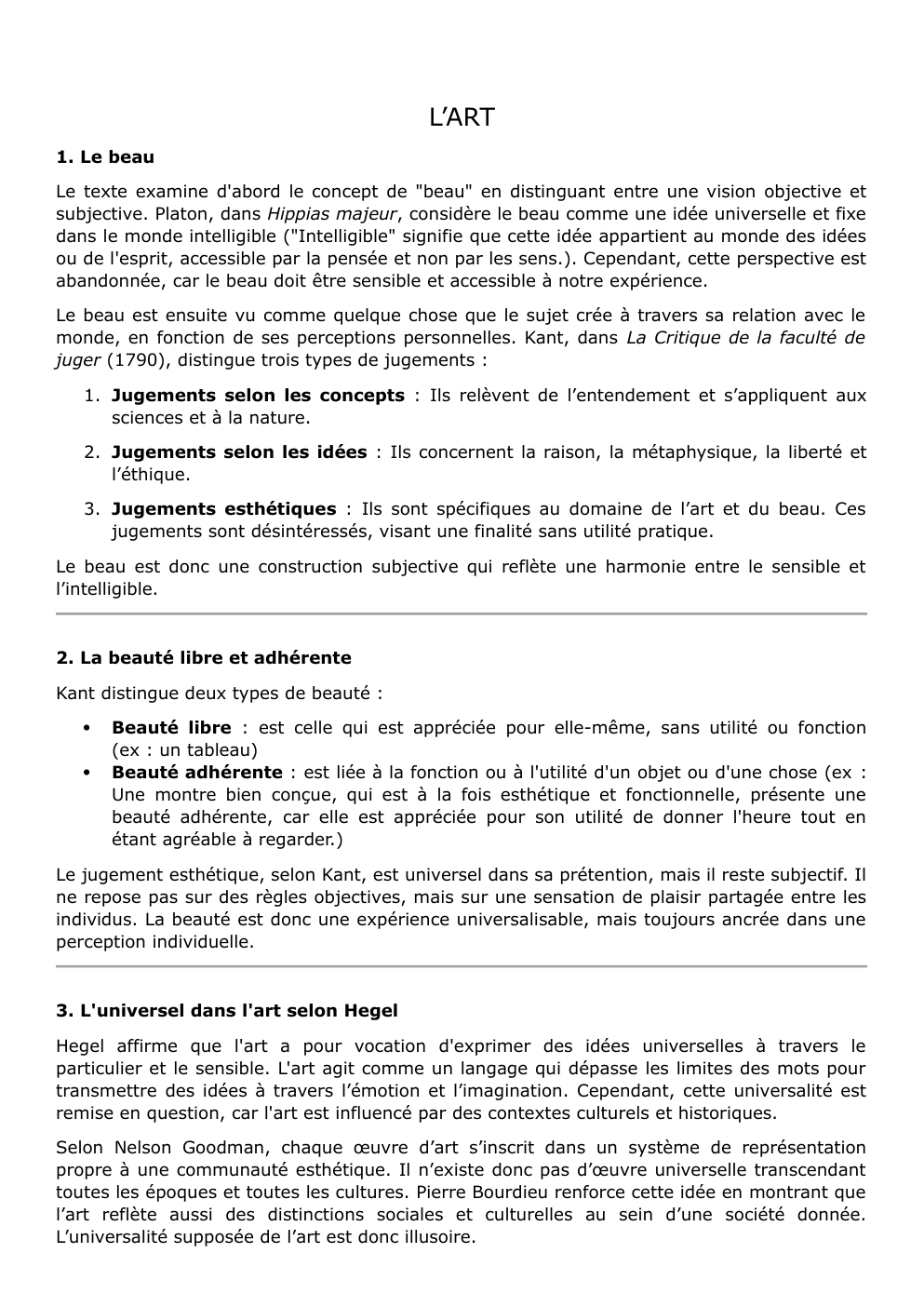 Prévisualisation du document art et le beau