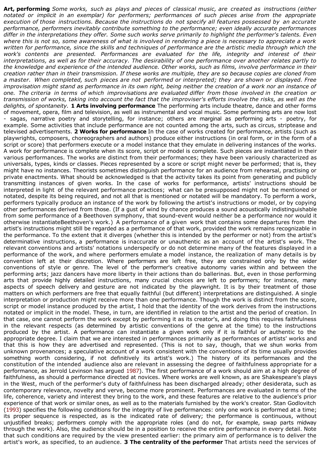 Prévisualisation du document Art, performing