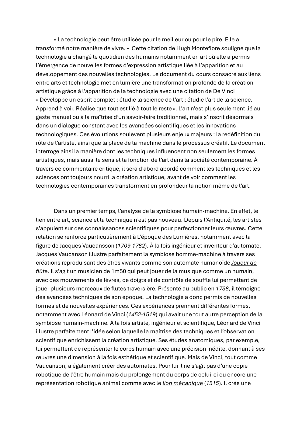 Prévisualisation du document Art plastique critique de texte: l’analyse de la symbiose humain-machine
