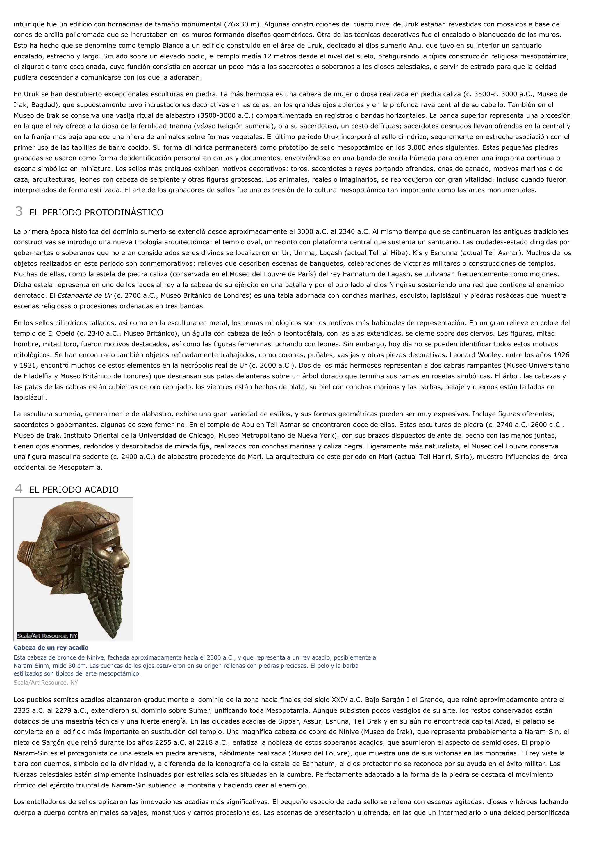 Prévisualisation du document Arte mesopotámico - historia.