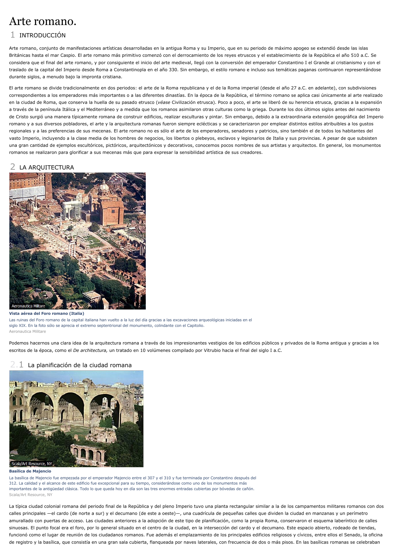 Prévisualisation du document Arte romano.