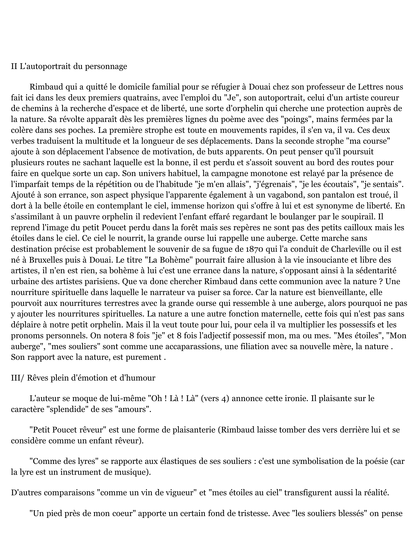 Prévisualisation du document Arthur Rimbaud commentaire MA BOHEME