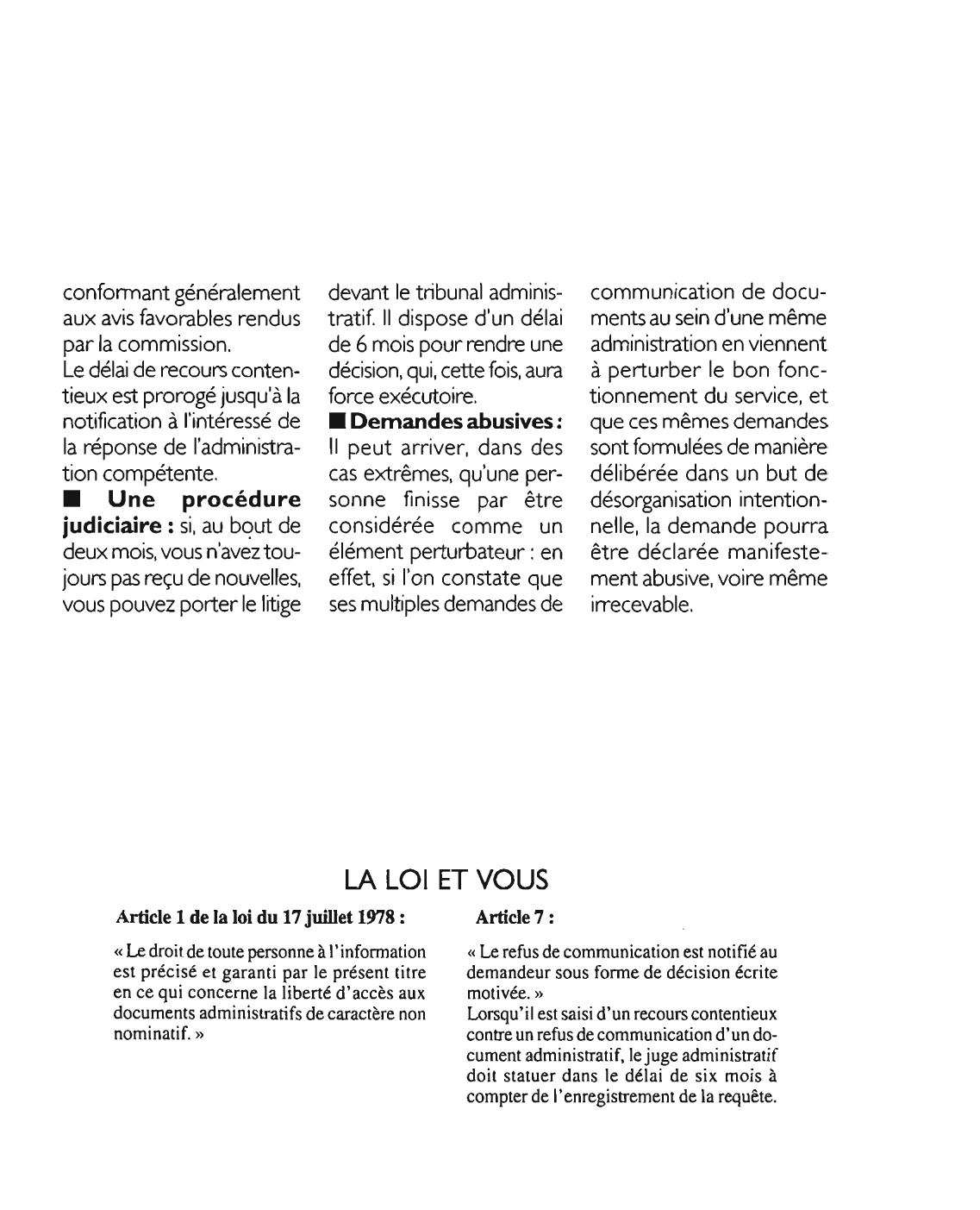 Prévisualisation du document Article 1 de la loi du 17 juillet 1978 : commentaire