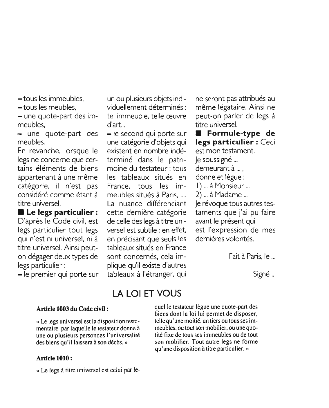 Prévisualisation du document Article 1003 du Code civil : commentaire