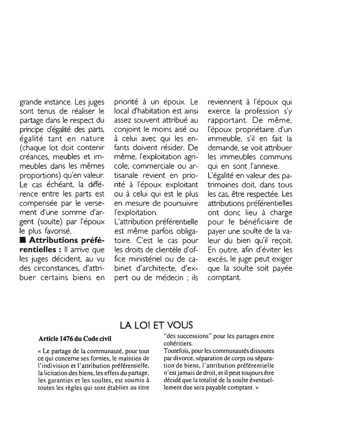 Prévisualisation du document Article 1476 du Code civil: commentaire