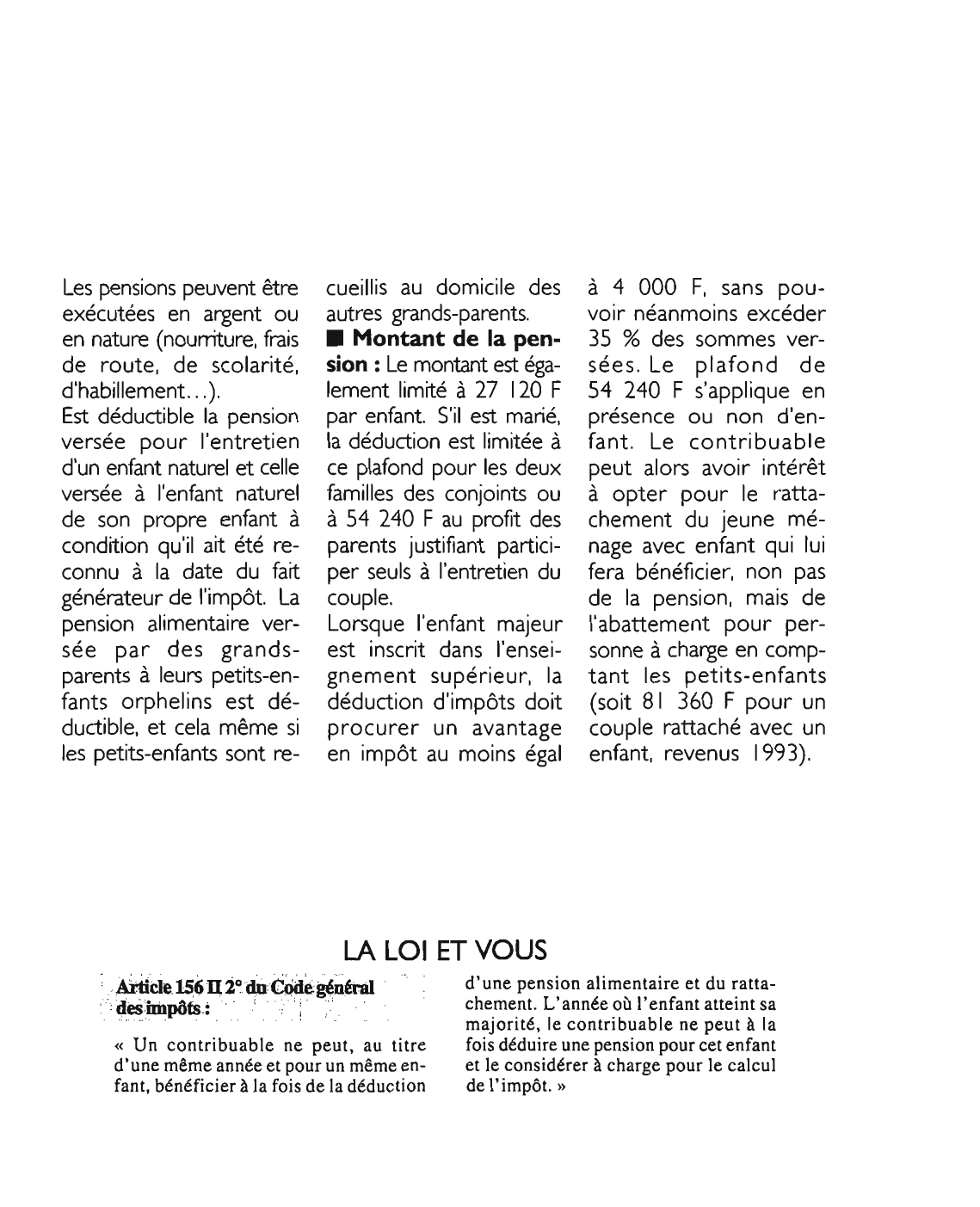 Prévisualisation du document Article 156 II 2° du Code général des impôts : commentaire