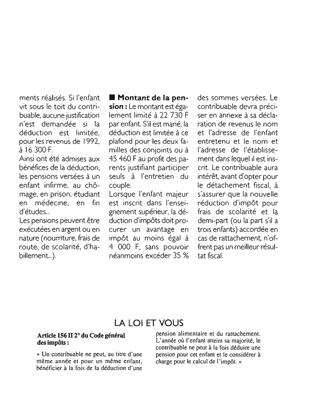 Prévisualisation du document Article 156 II 2° du Code général des impôts: commentaire