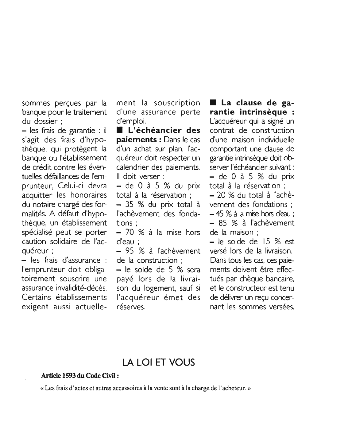 Prévisualisation du document Article 1593 du Code Civil : commentaire