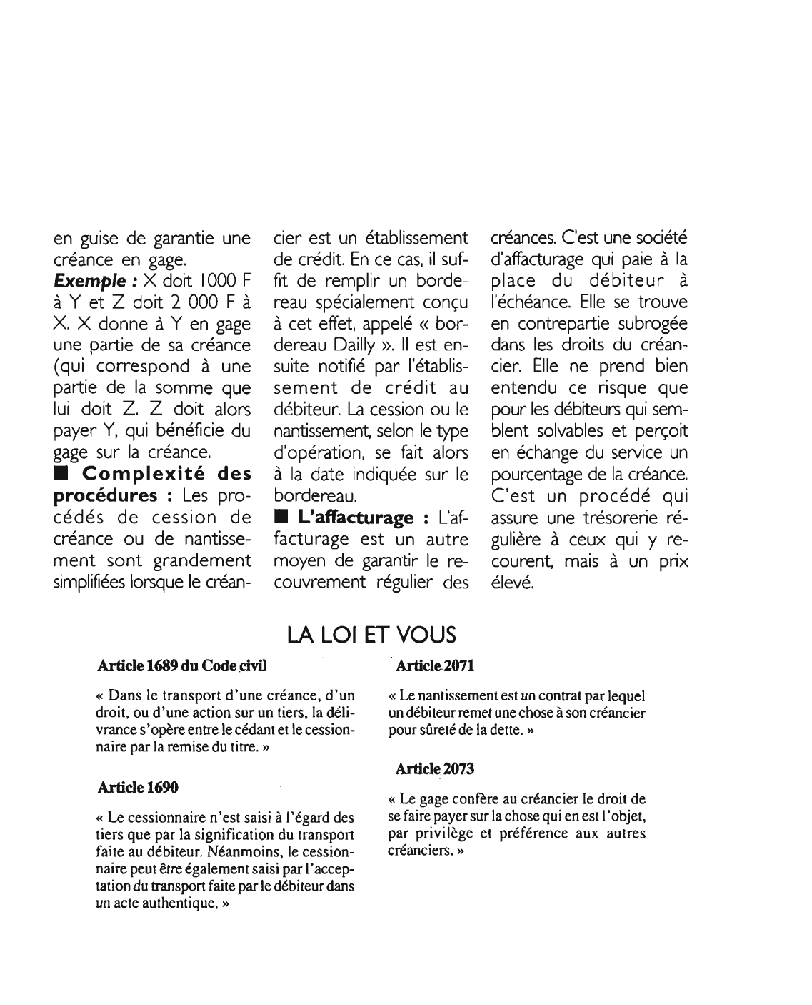 Prévisualisation du document Article 1689 du Code civil: commentaire