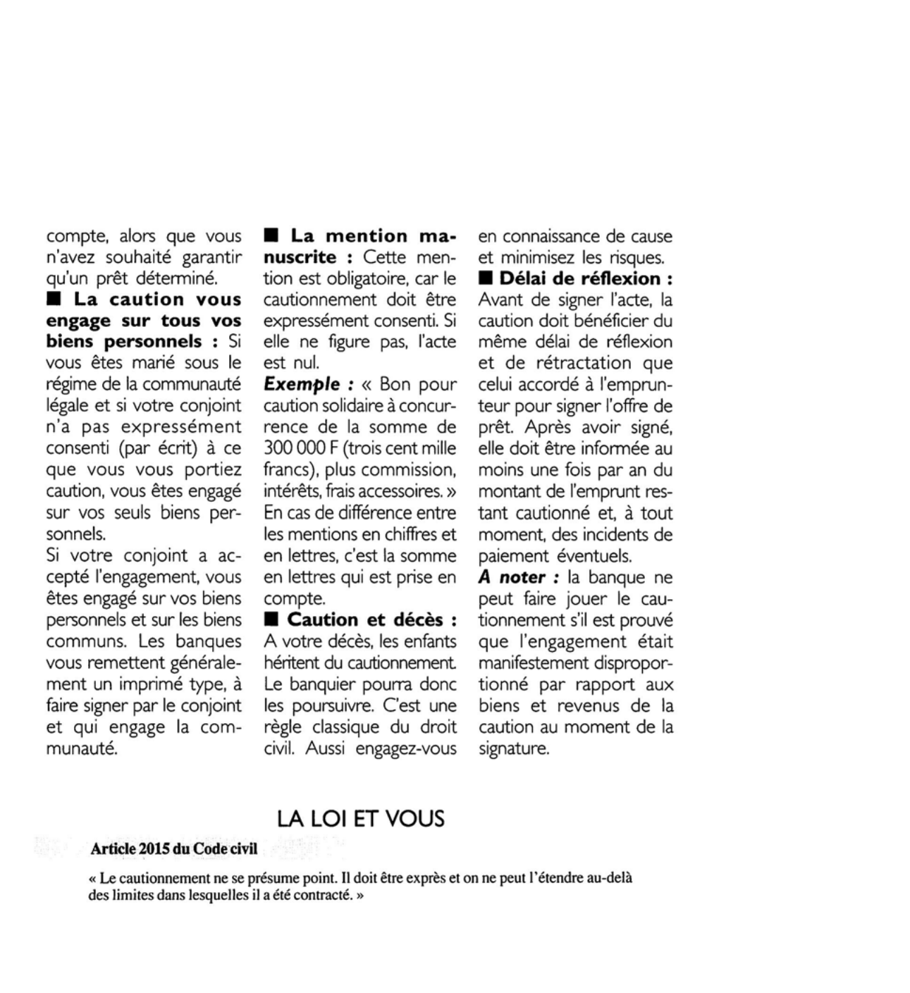 Prévisualisation du document Article 2015 du Code civil: commentaire