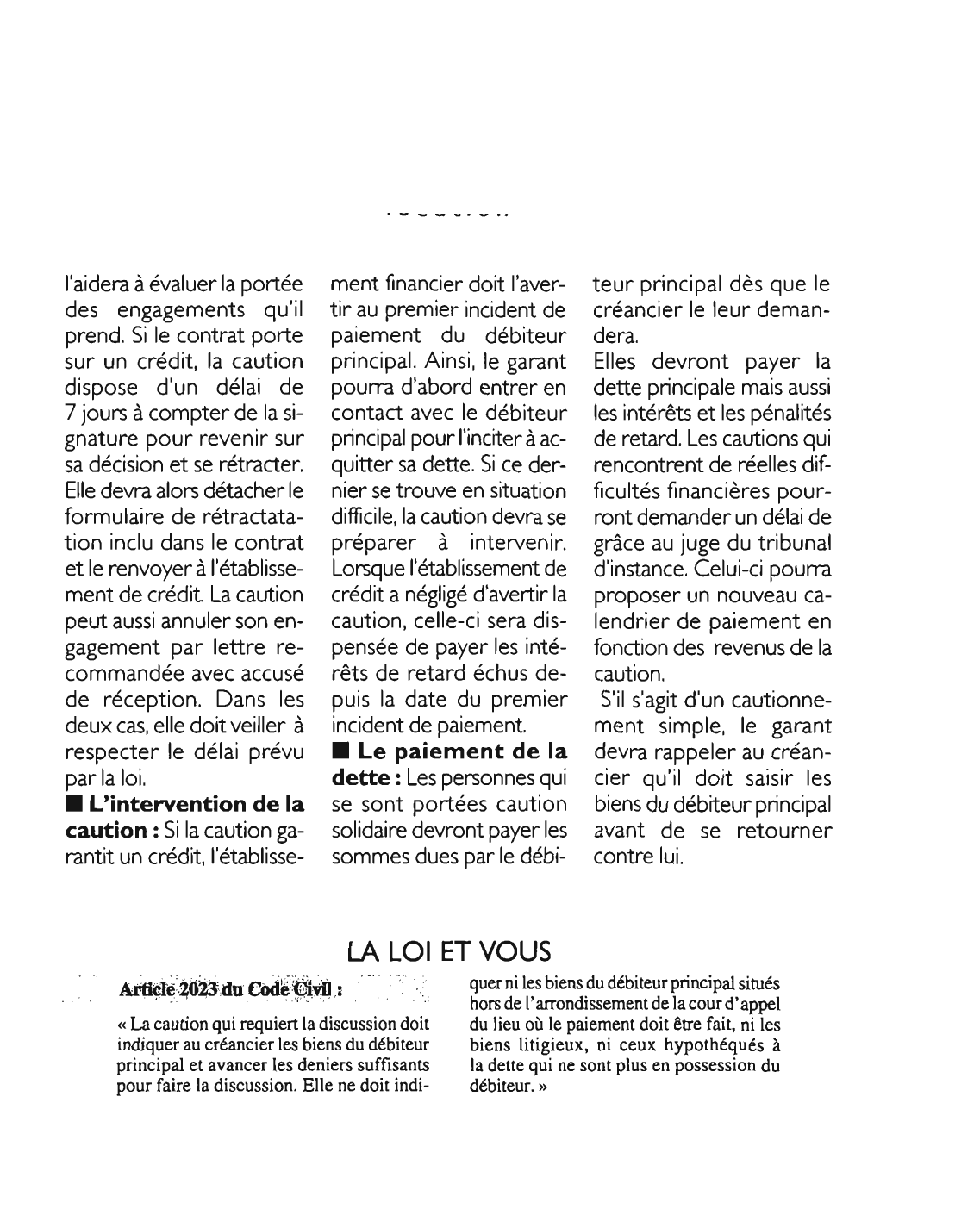 Prévisualisation du document Article 2023 du Code Civil : commentaire
