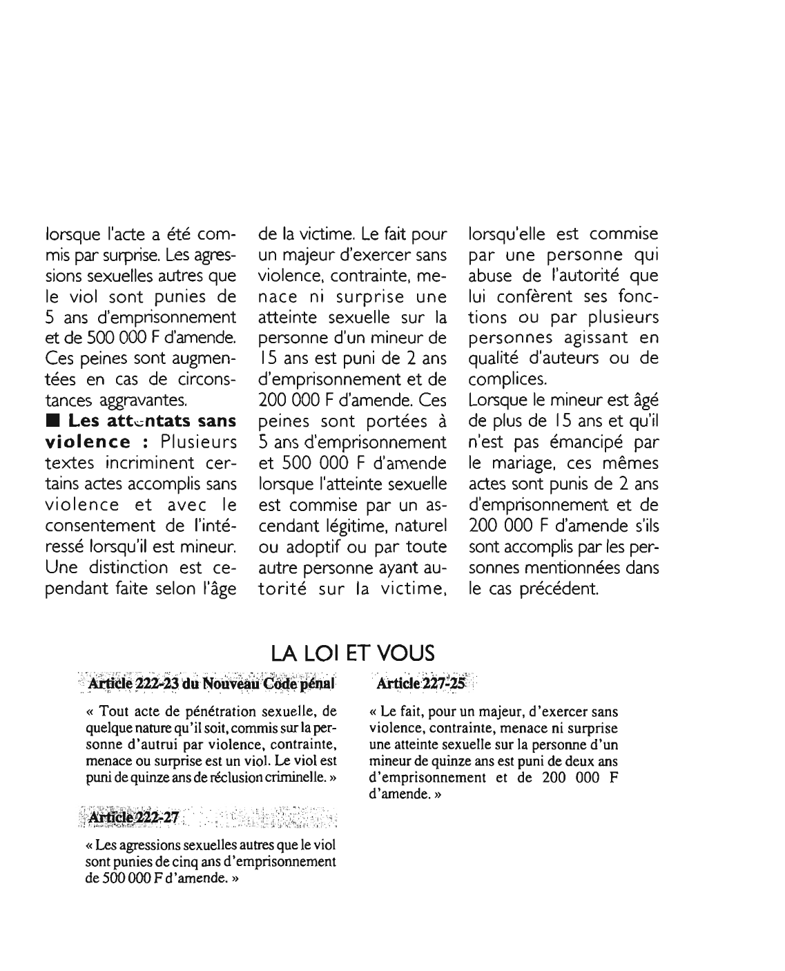 Prévisualisation du document Article 222-23 du Nouveau Code pénal: commentaire