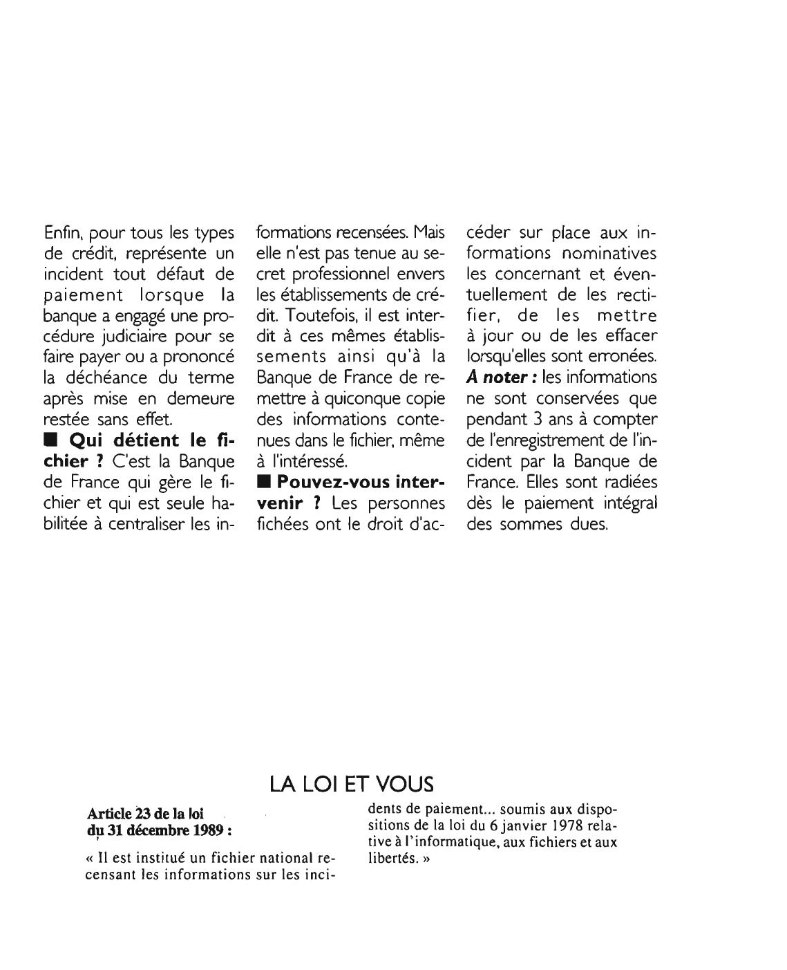 Prévisualisation du document Article 23 de la loi du 31 décembre 1989: commentaire