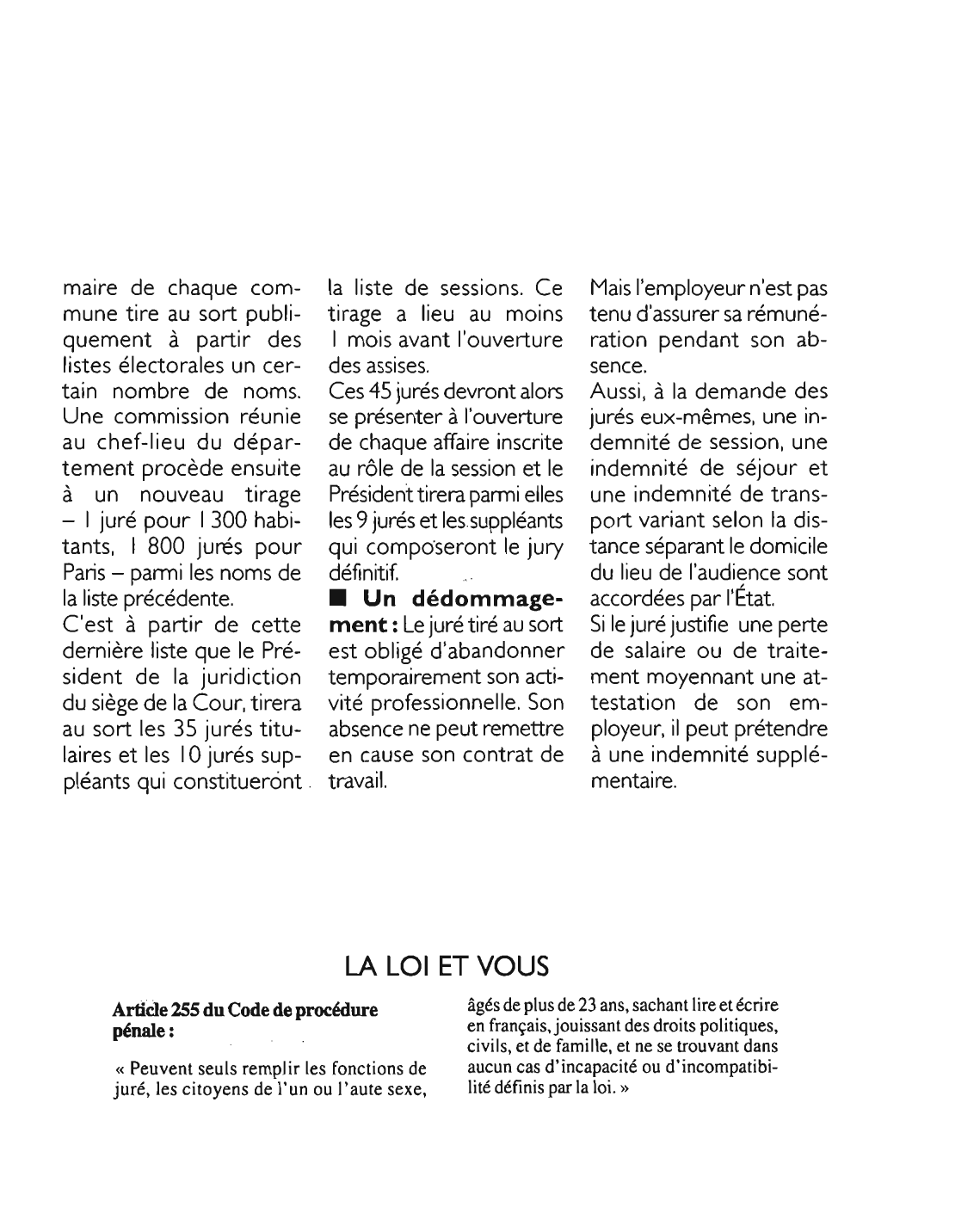Prévisualisation du document Article 255 du Code de procédure pénale : commentaire