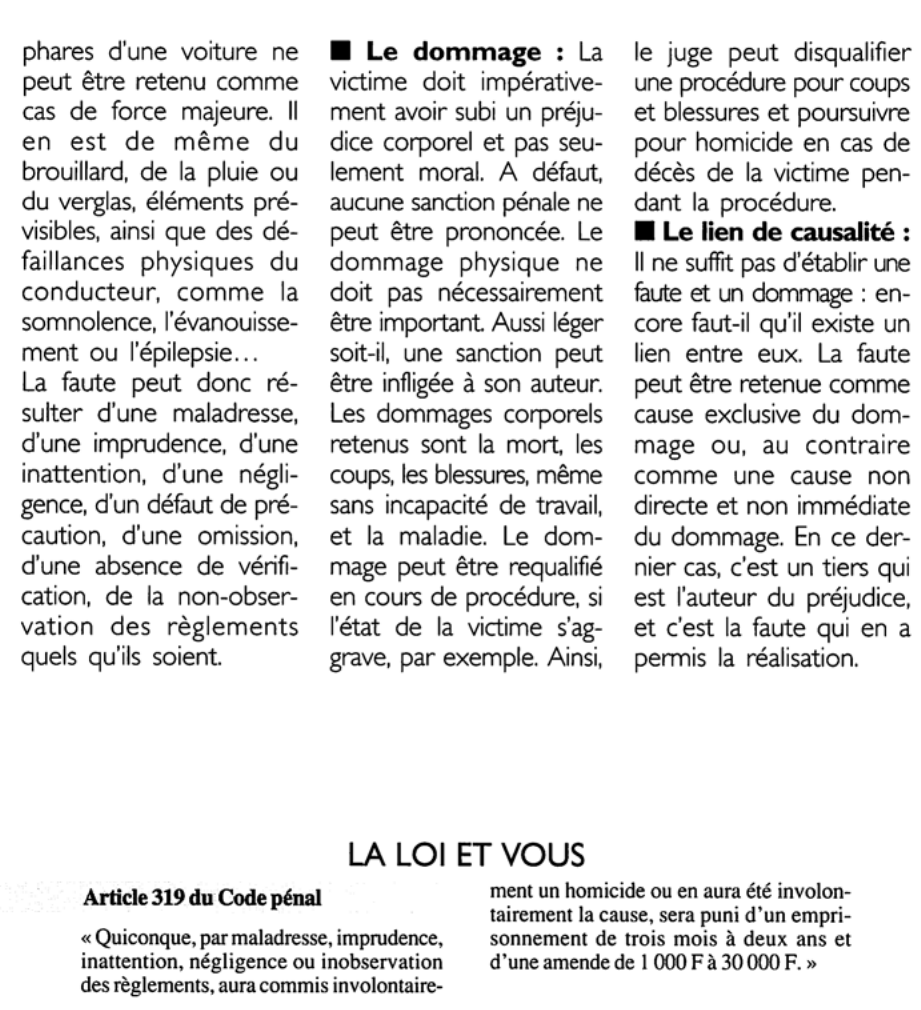 Prévisualisation du document Article 319 du Code pénal: commentaire