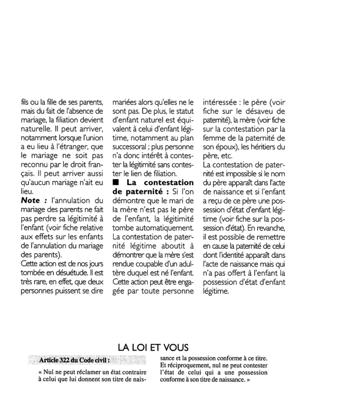 Prévisualisation du document Article 322 du Code civil : commentaire