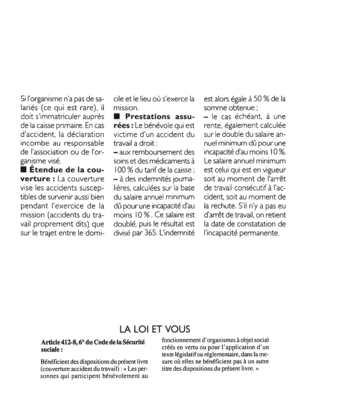 Prévisualisation du document Article 412-8,6° du Code de la Sécurité sociale : commentaire