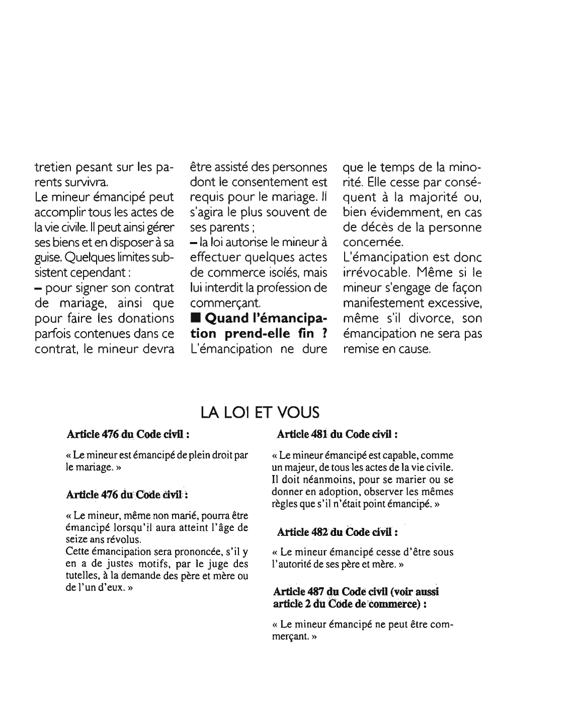 Prévisualisation du document Article 476 du Code civil : commentaire