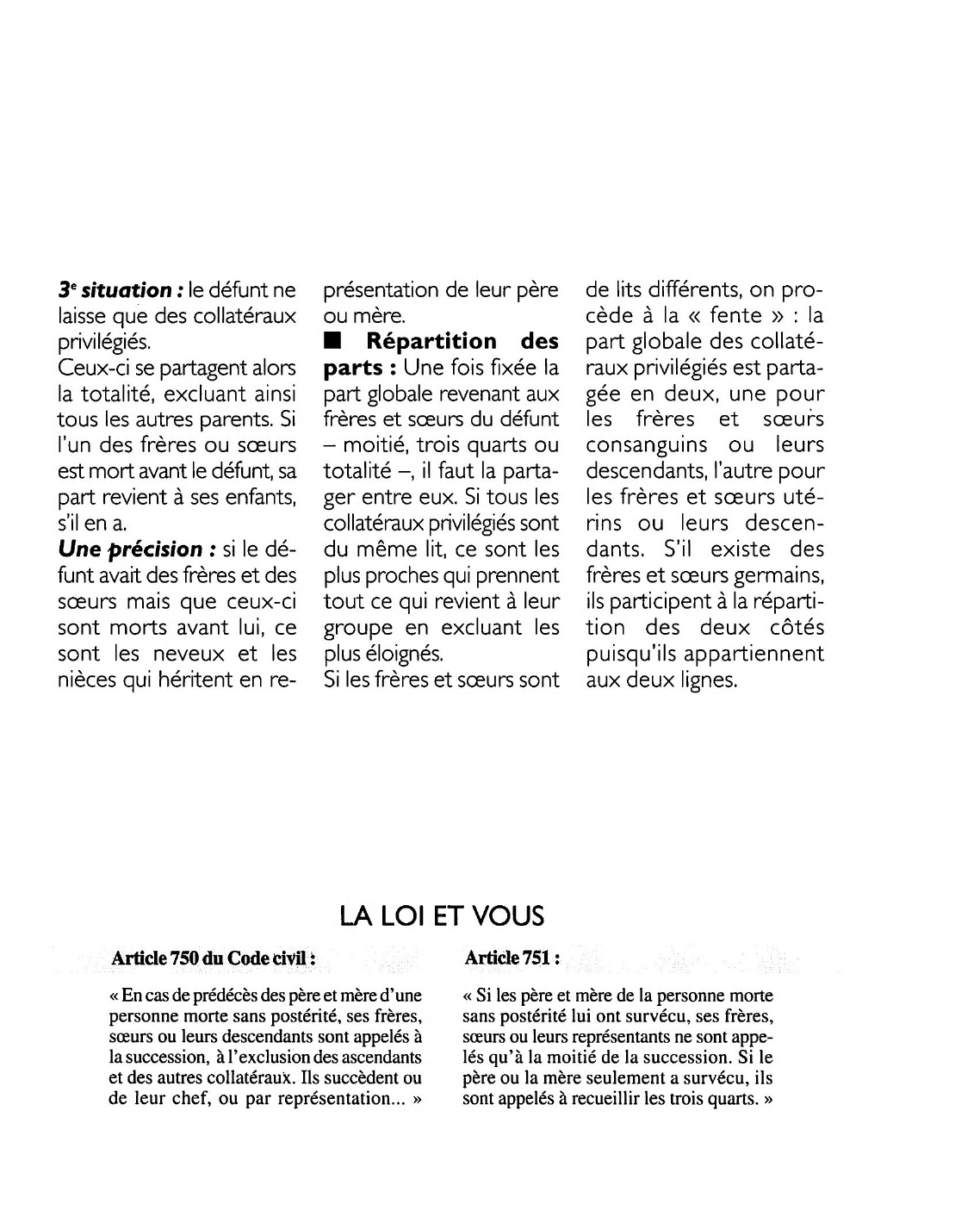 Prévisualisation du document Article 750 du Code civil : commentaire