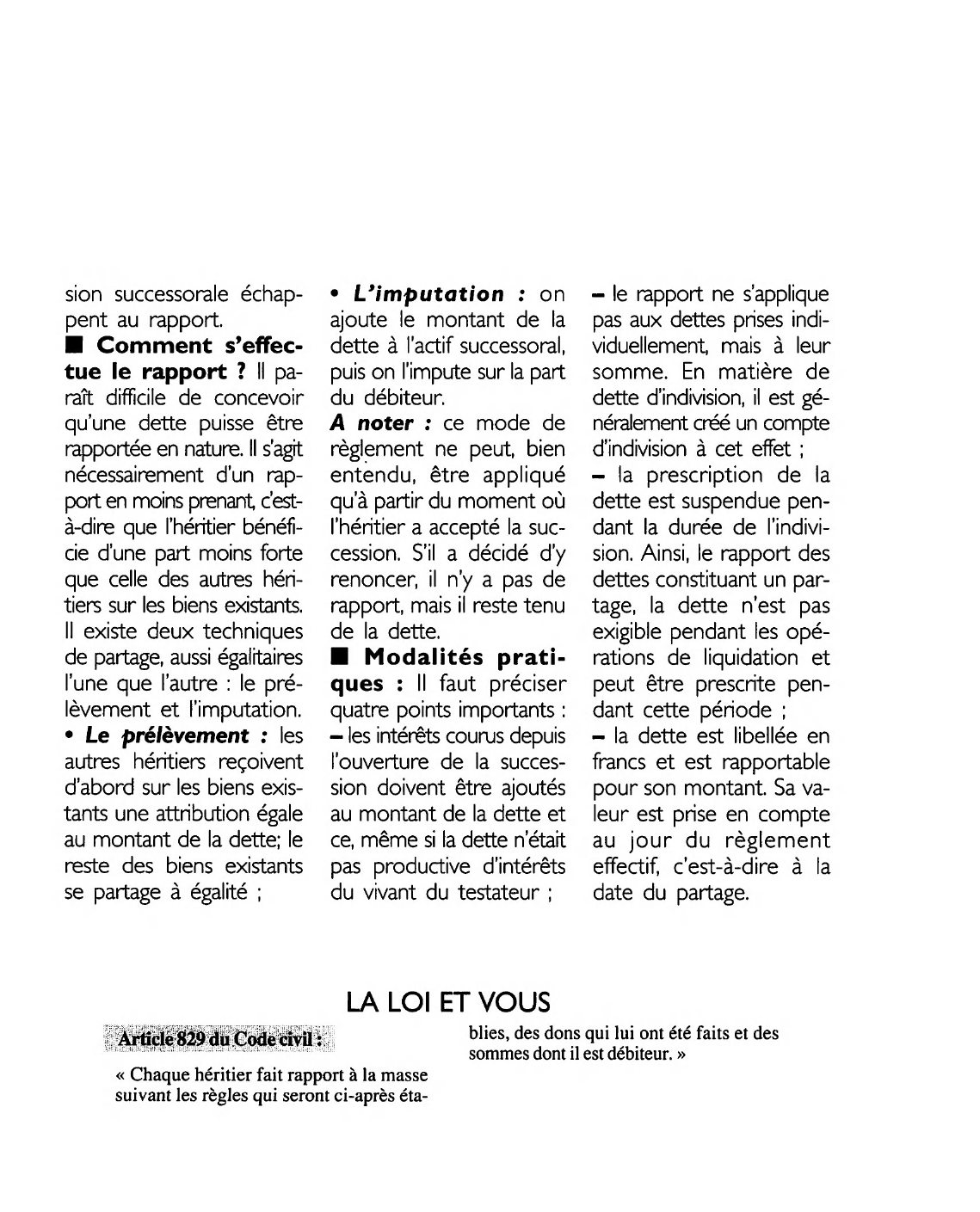 Prévisualisation du document Article 829 du Code civil : commentaire