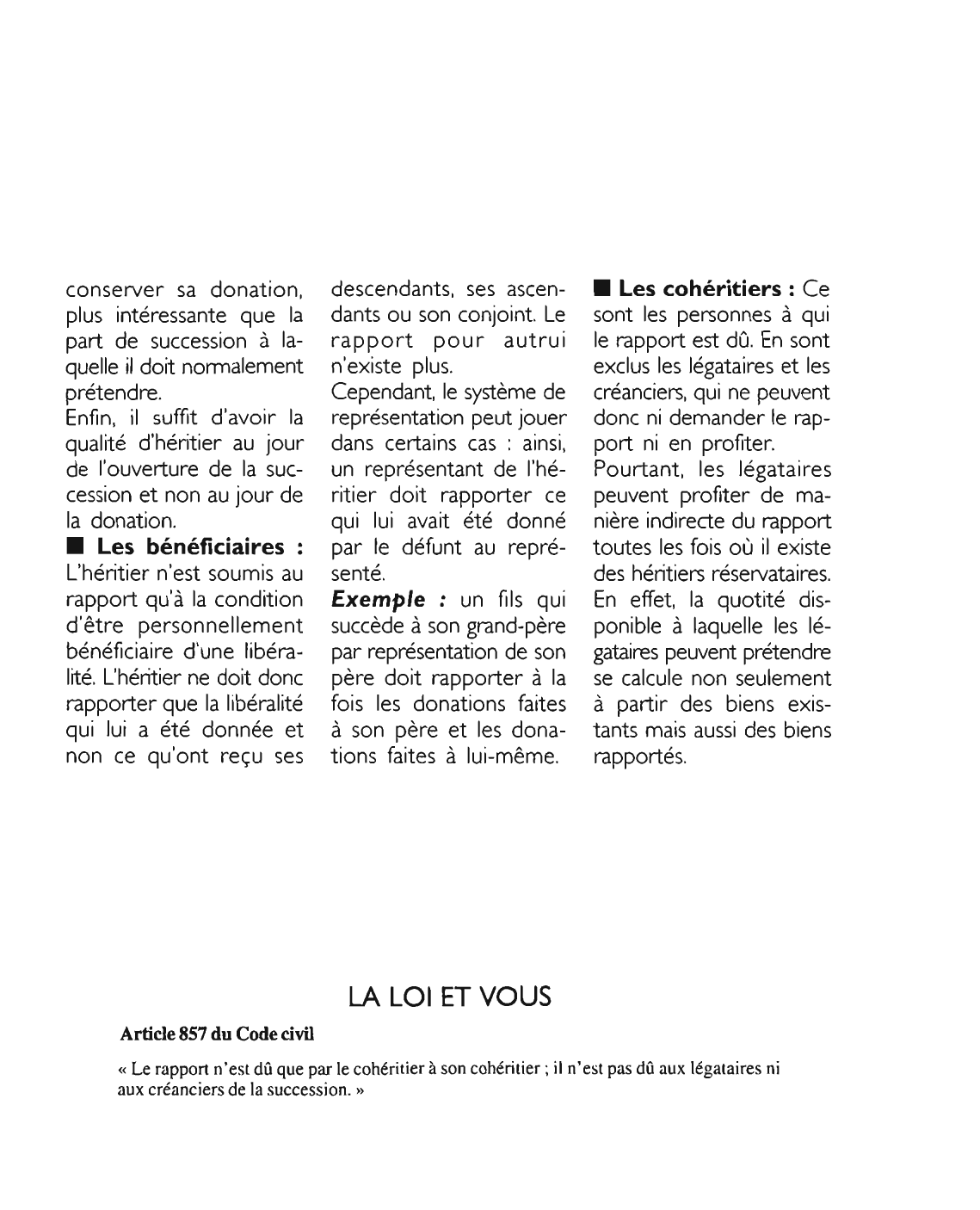 Prévisualisation du document Article 857 du Code civil: commentaire