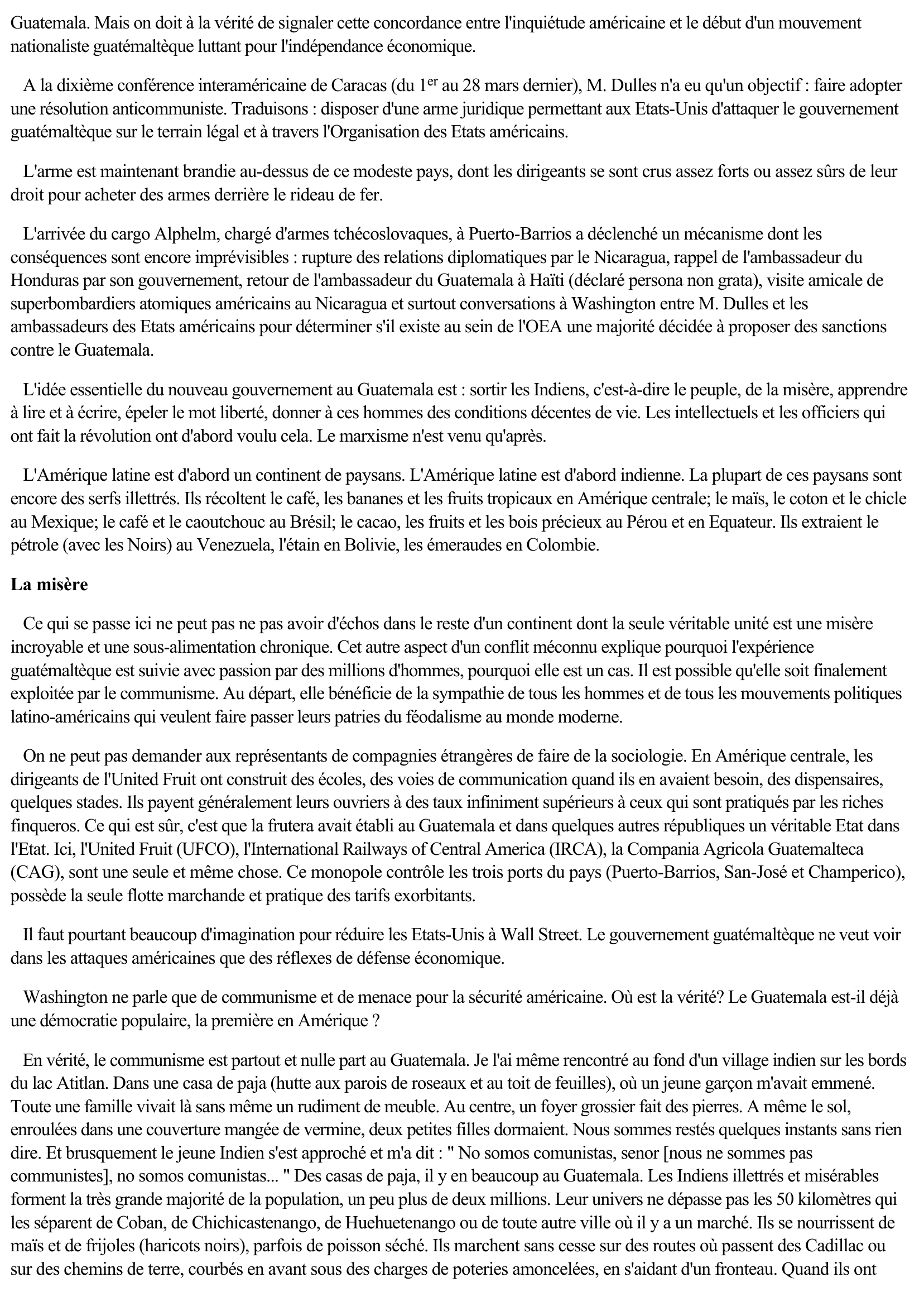 Prévisualisation du document Article de presse: Le Guatemala en quarantaine