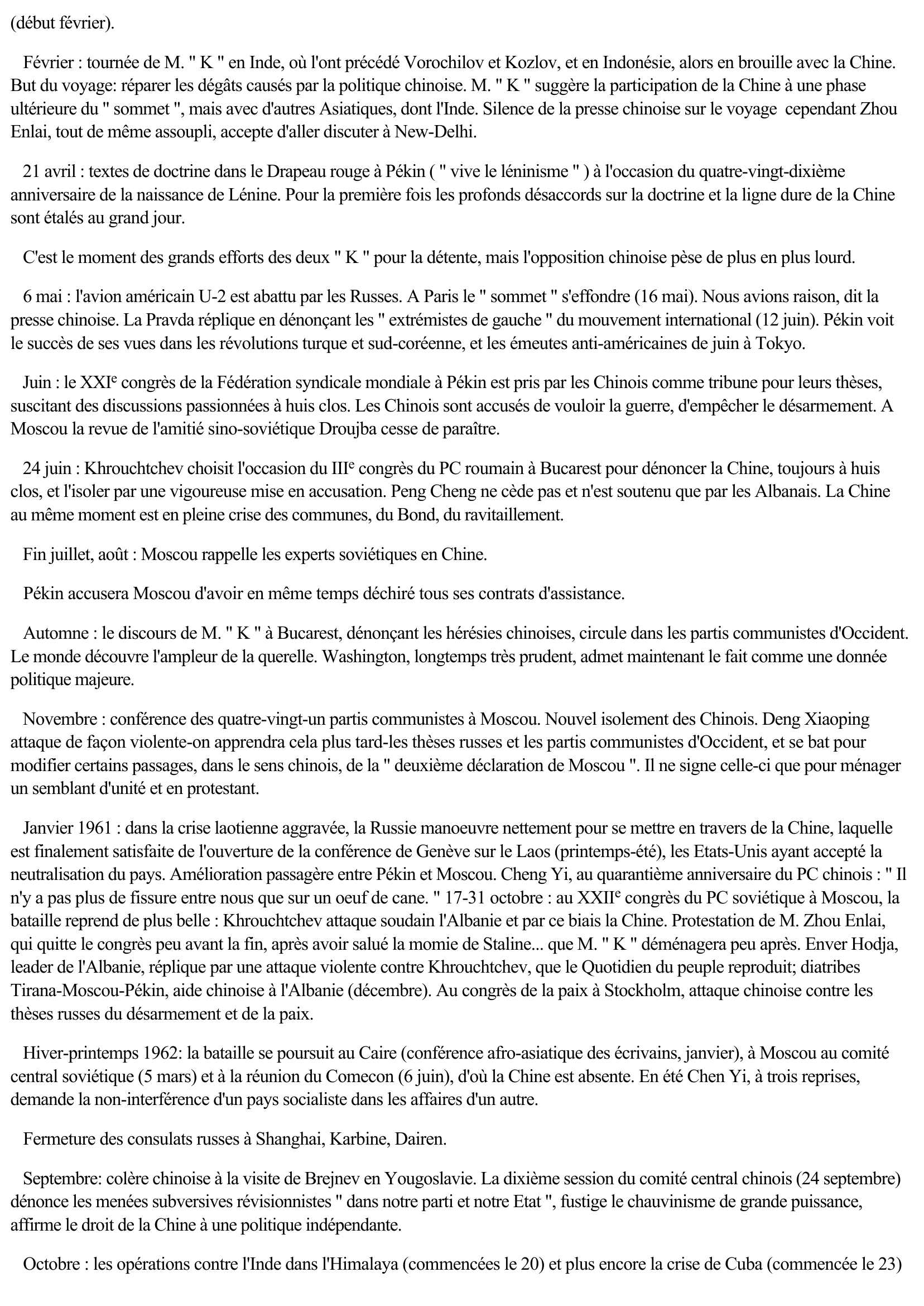 Prévisualisation du document Article de presse: Moscou-Pékin, vers le schisme