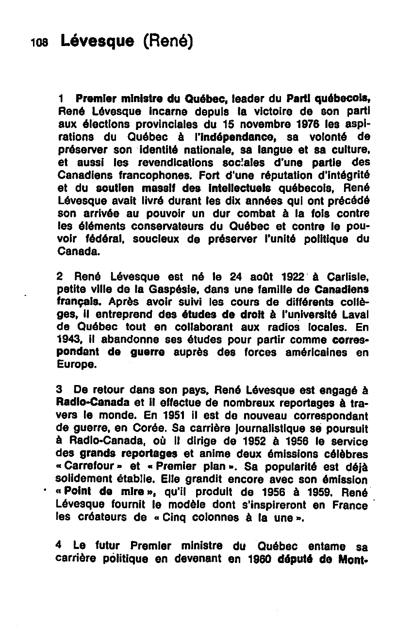 Prévisualisation du document Article de presse: René Lévesque, un dirigeant passionné et rassurant